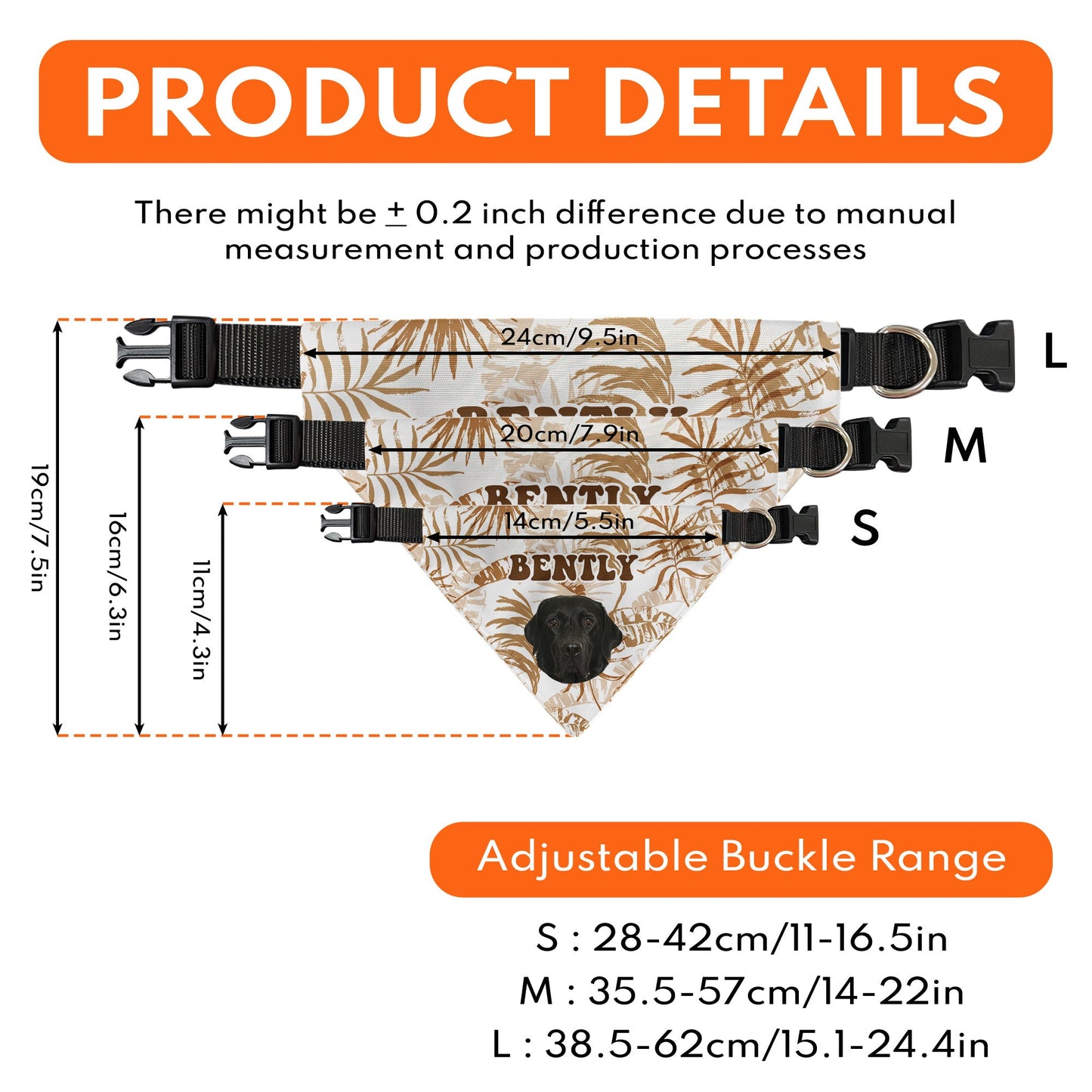 Custom Photo With Tropical Hawaiian Pattern - Personalized Photo Dog Bandana Collar