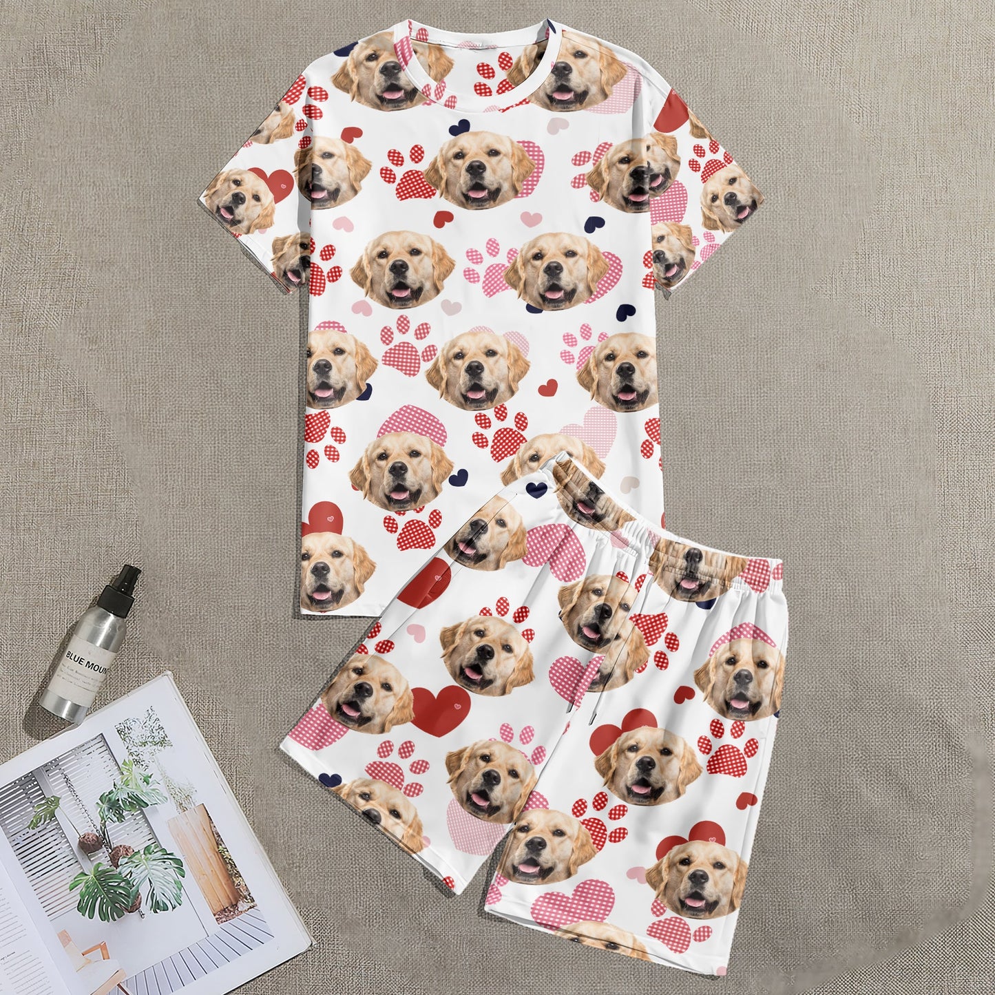 Custom Pet Pajamas - Personalized Photo Pajama Shorts Set