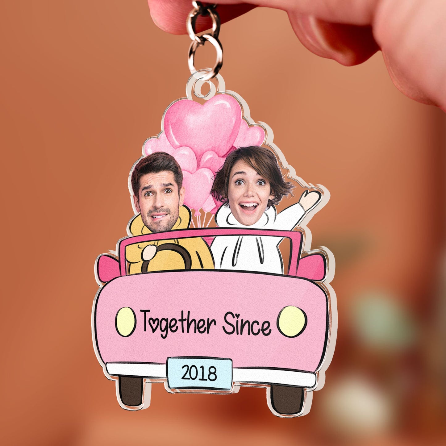 Custom Photo Couple - Personalized Acrylic Photo Keychain