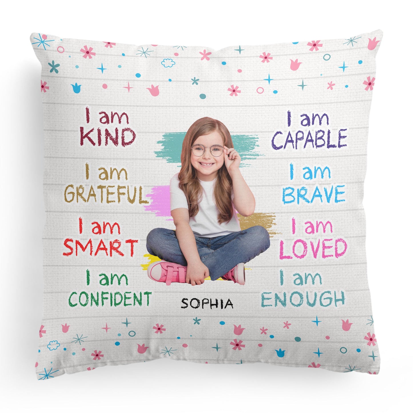 Custom Photo I Am Kind - Personalized Photo Pillow (Insert Included)