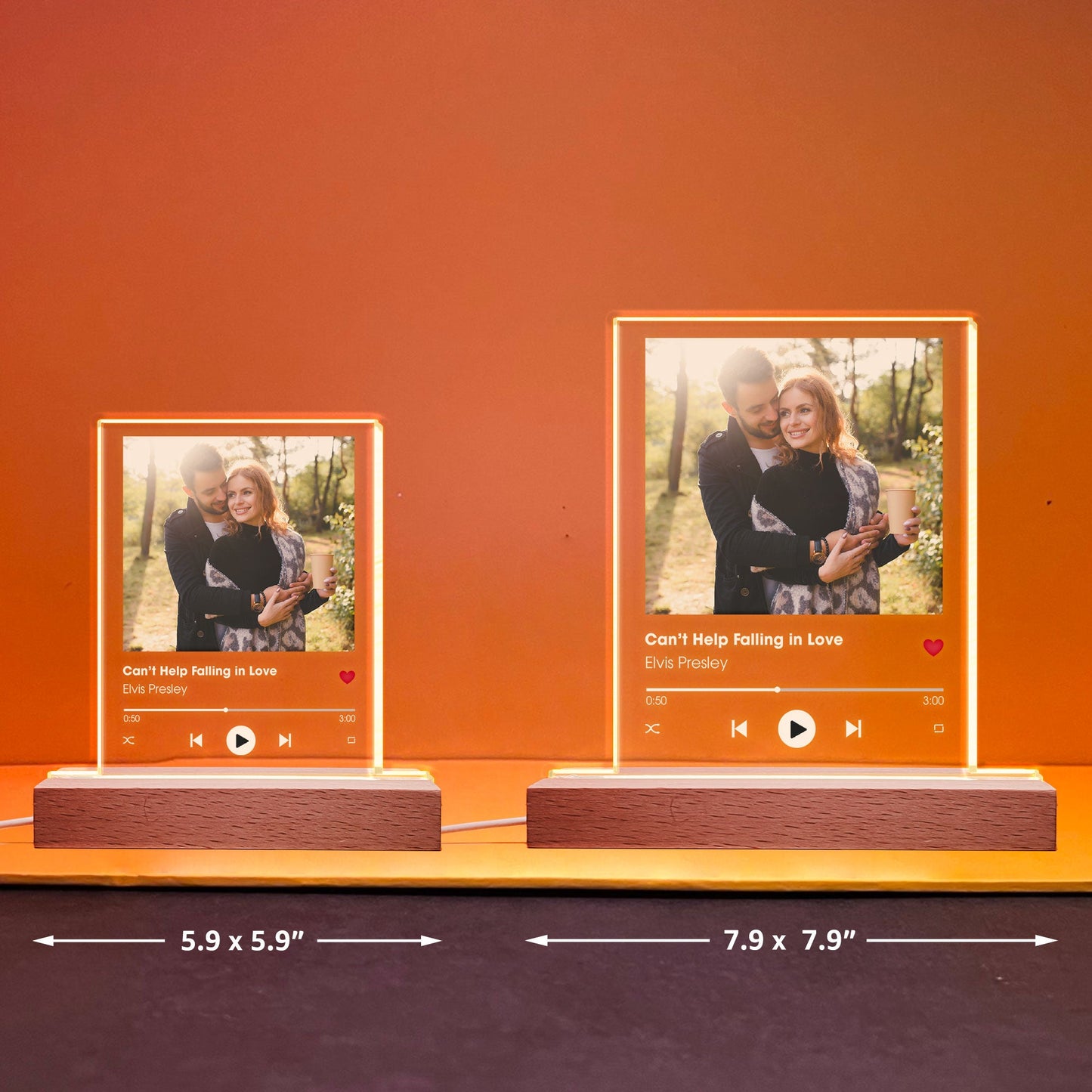 Customized Led Light With Your Favorite Song - Personalized Photo Led Light - Valentine's Day Gifts For Her, Him