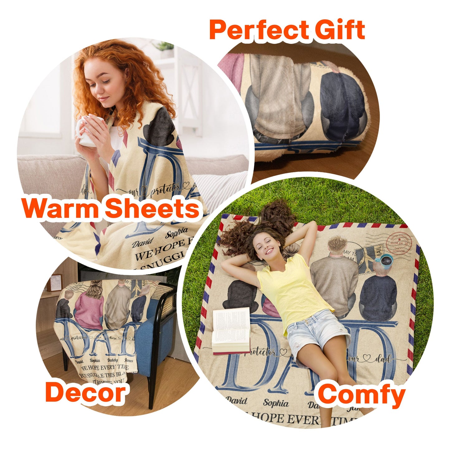 Dad, This Blanket Reminds How Much We Love You - Personalized Blanket