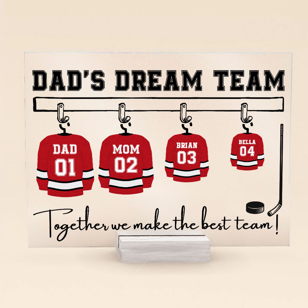 Personalized Hockey Dad And Child Best Dad Ever Custom Pillow - Wander  Prints™