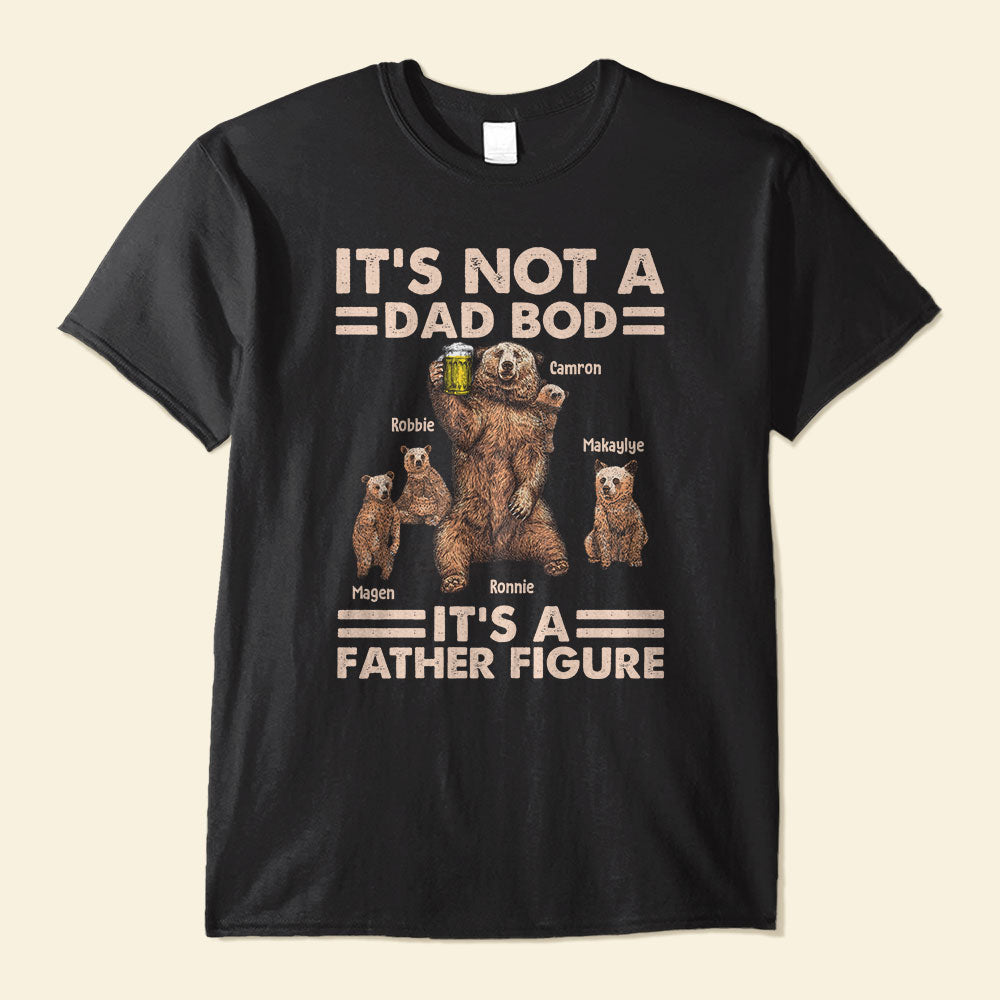 Daddy Bear It's Not A Dad Bod - Personalized Shirt - Papa Bear and Cubs Pullover Hoodie / Black / XL