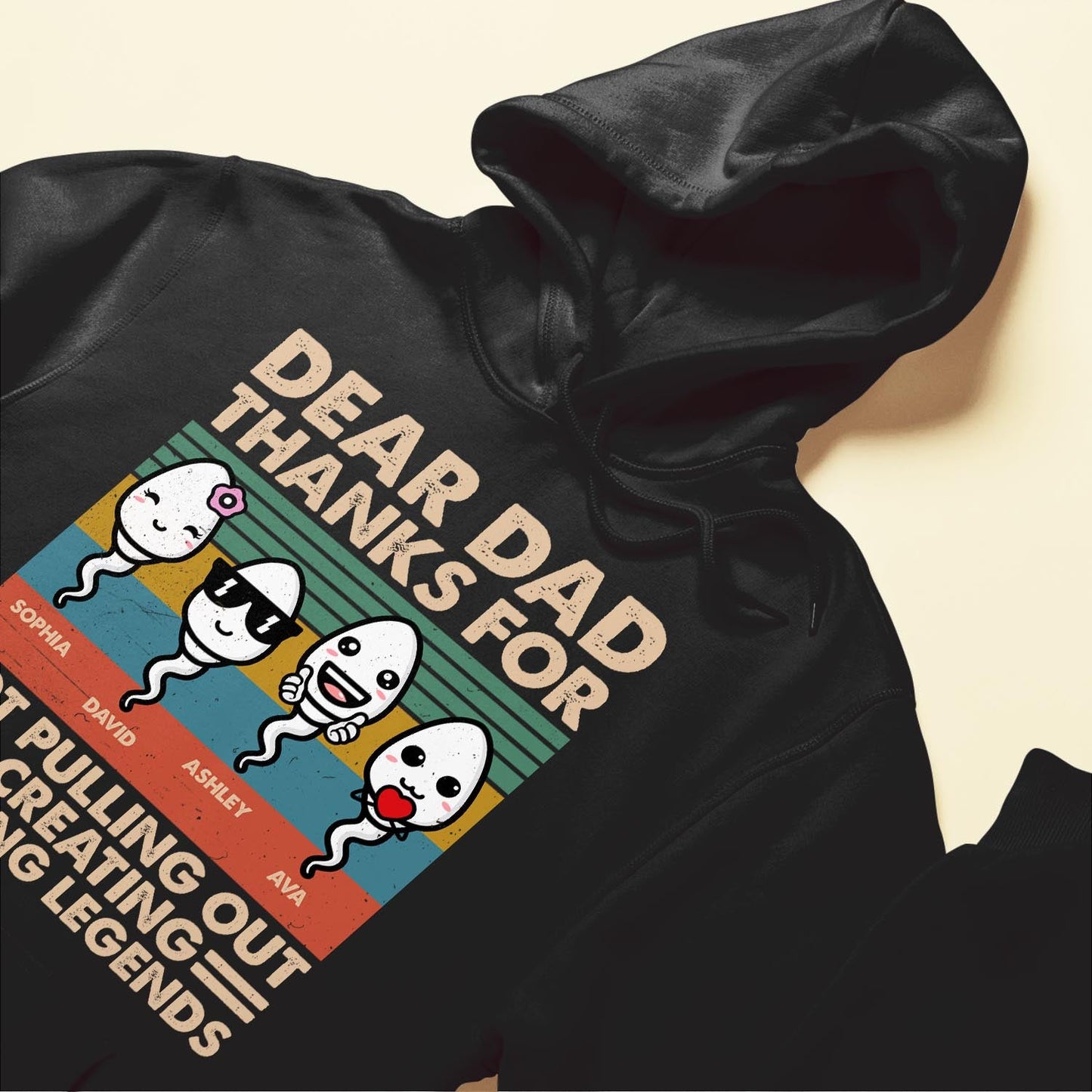 Dear Dad Thanks For Not Pulling Out - Personalized Shirt - Father's Day, Birthday Gift For Husband, Dad, Father, Dada