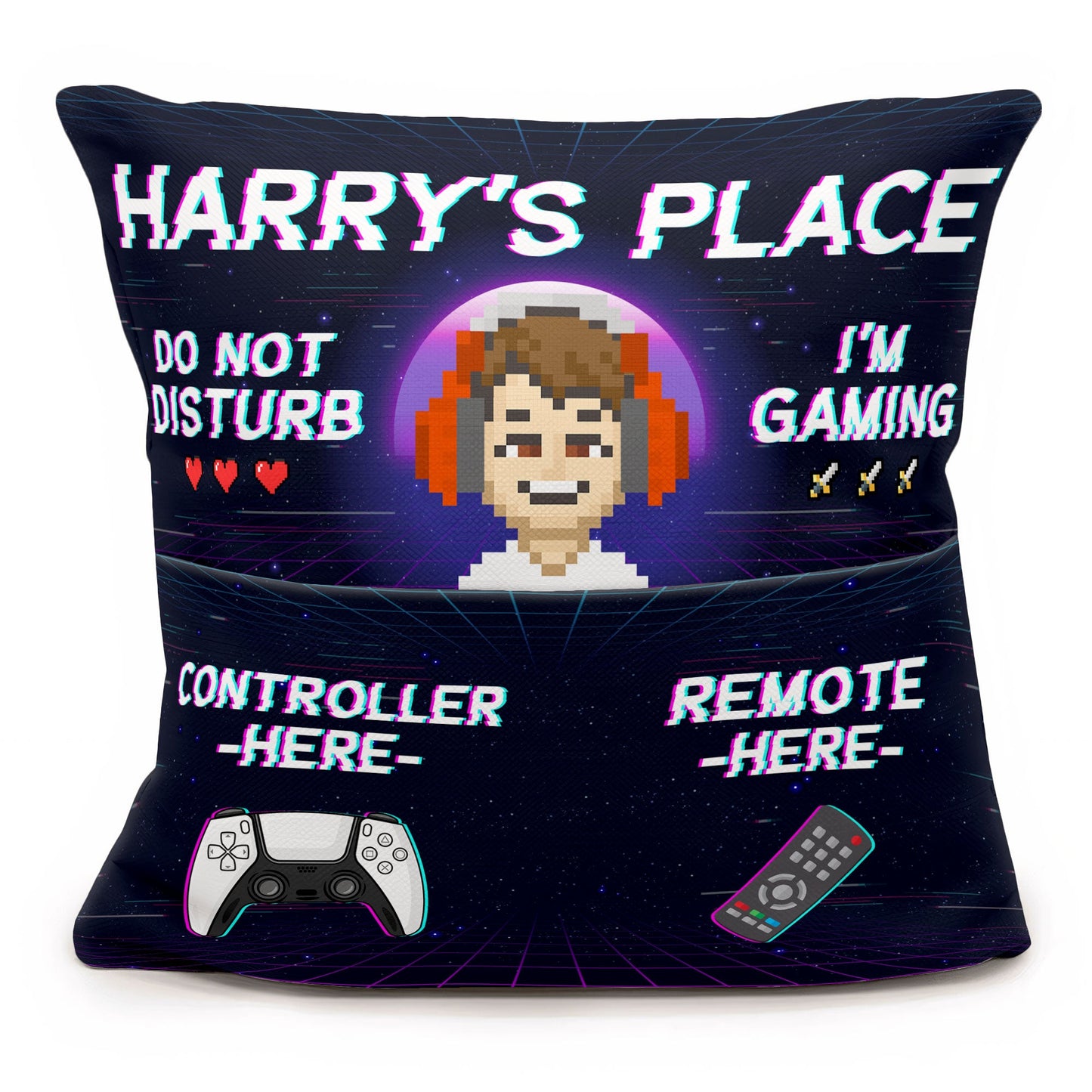 Do Not Disturb I'm Gaming - Personalized Pocket Pillow (Insert Included)