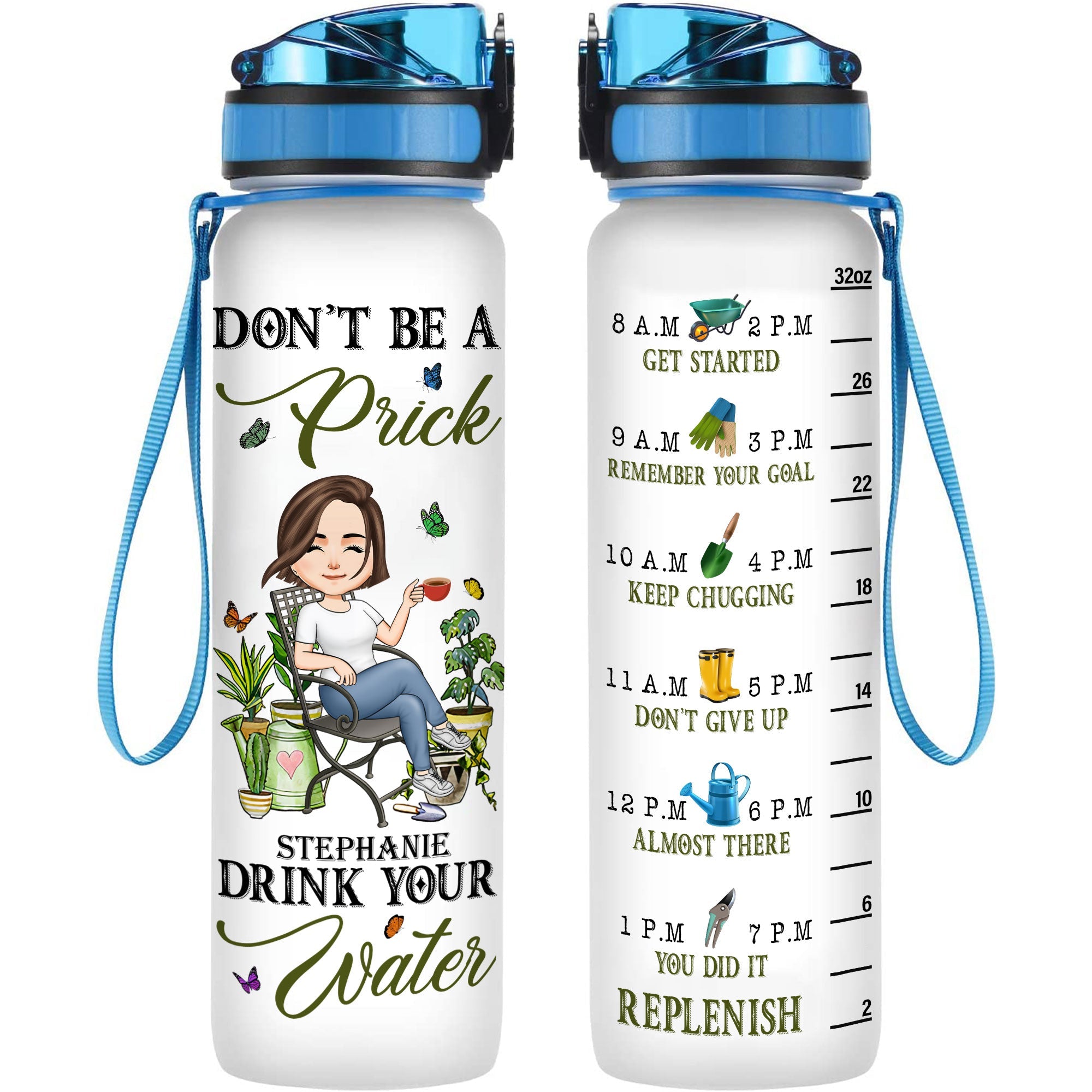 Girl Drink Your Water - Personalized Water Tracker Bottle – Macorner