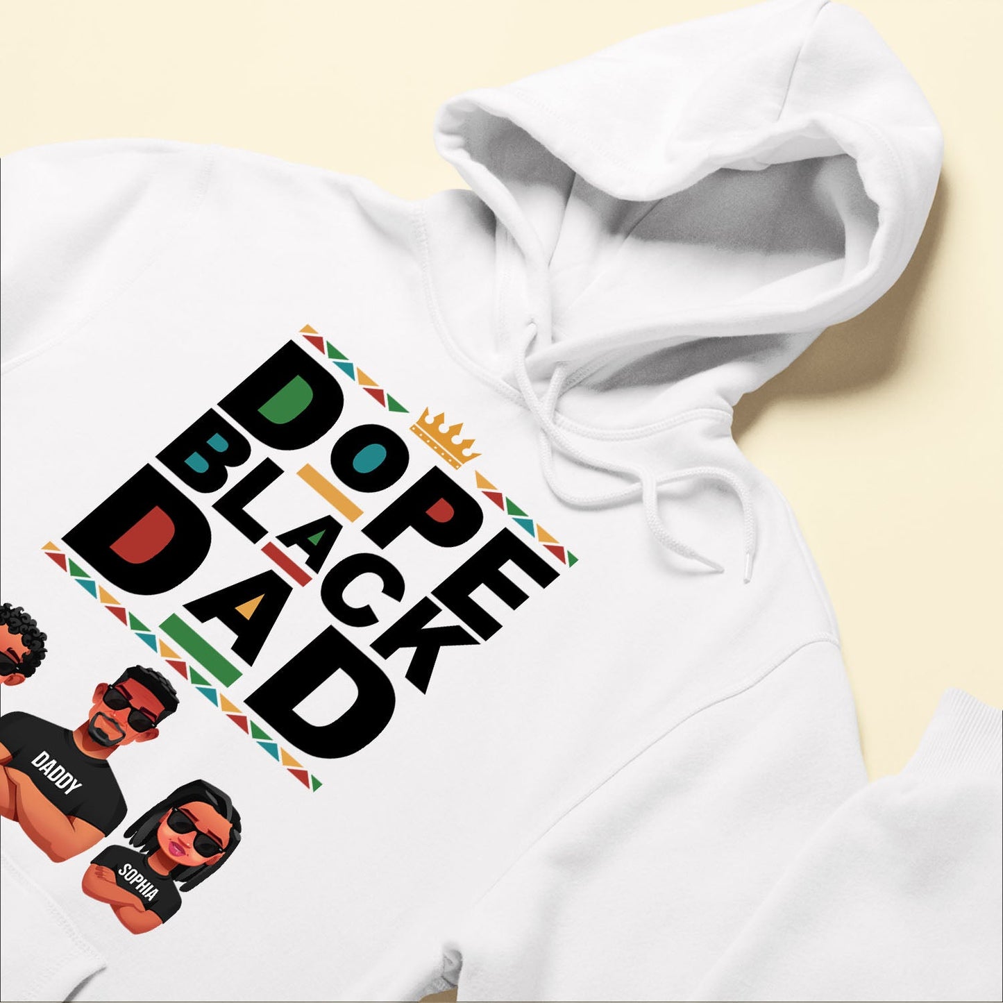 Dope Black Dad - Personalized Shirt Father's Day