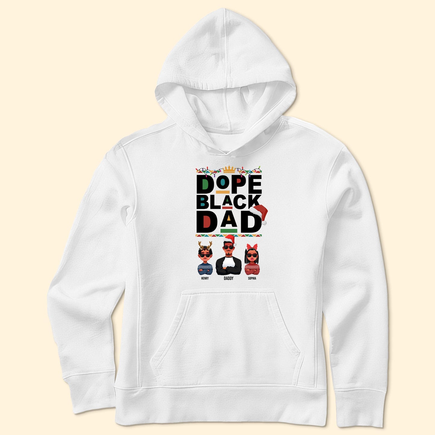 Dope Black Dad (Christmas Version) - Personalized Shirt
