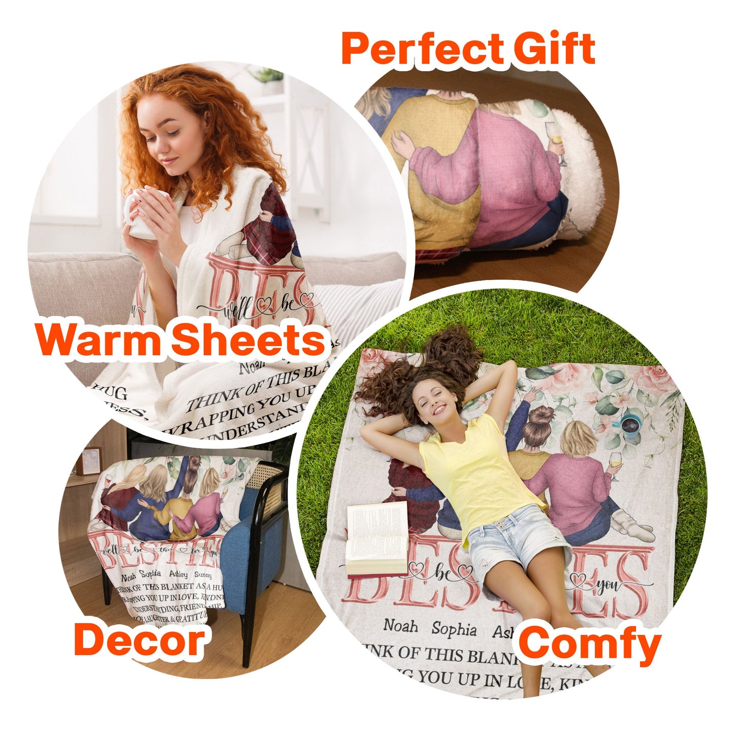Think Of This Blanket As A Hug - Personalized Blanket - Birthday, Friendship Day Gift For Friend, Besties, Bff
