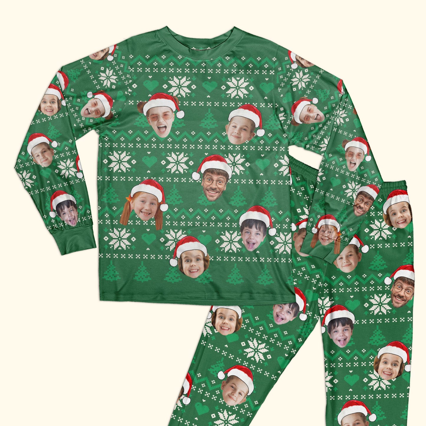 Face Family Ugly Pajamas - Personalized Photo Pajama Set