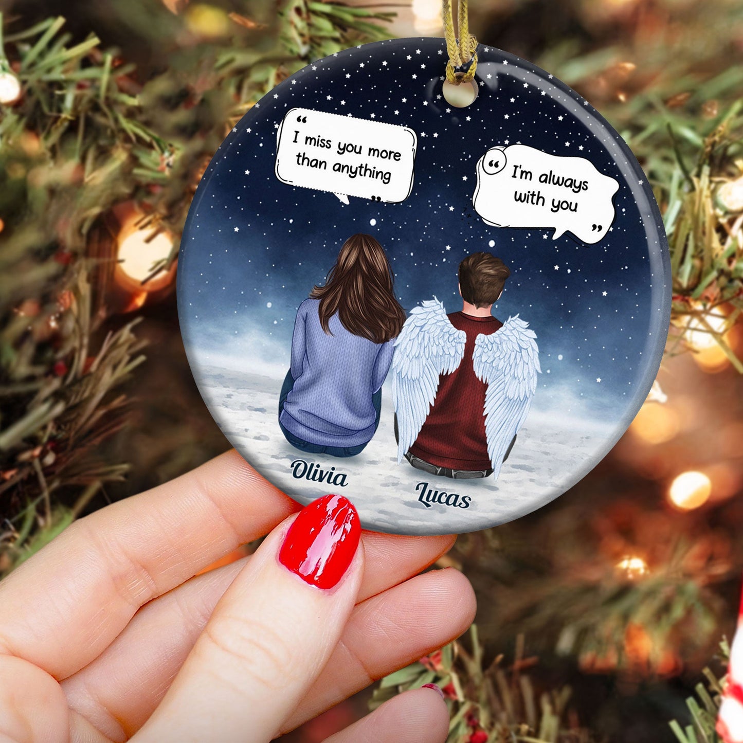 Family Memorial - Personalized Ceramic Ornament