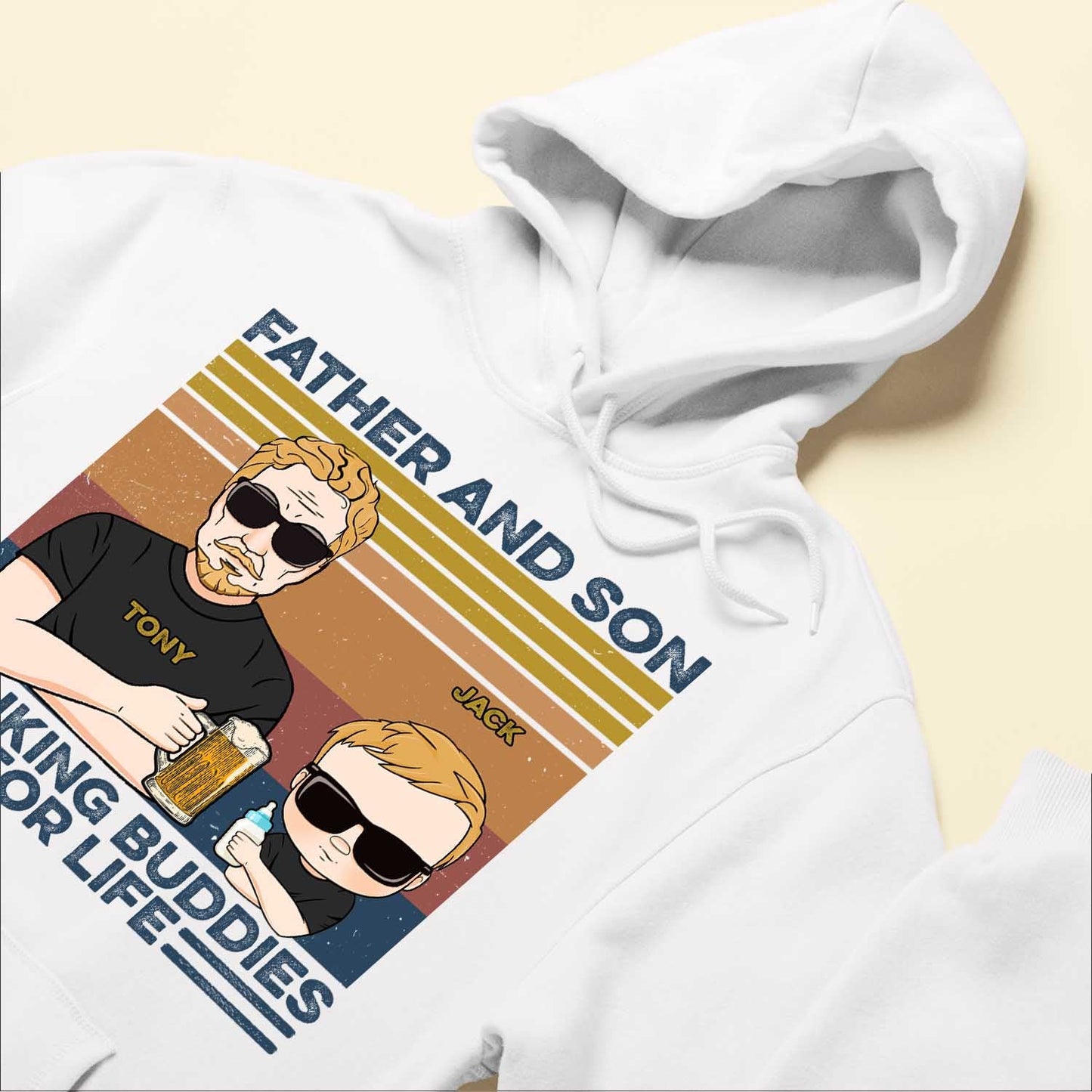 Father Mother Son Daughter Drinking Buddies - Personalized Shirt - Birthday And Christmas Gift For Father, Mother - Drinking Family