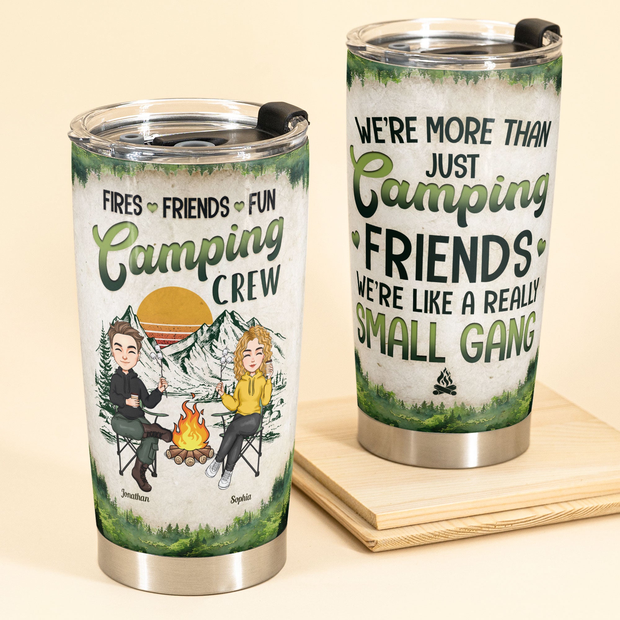 Fires Friends Fun Camping Crew - Personalized Tumbler Cup – Macorner