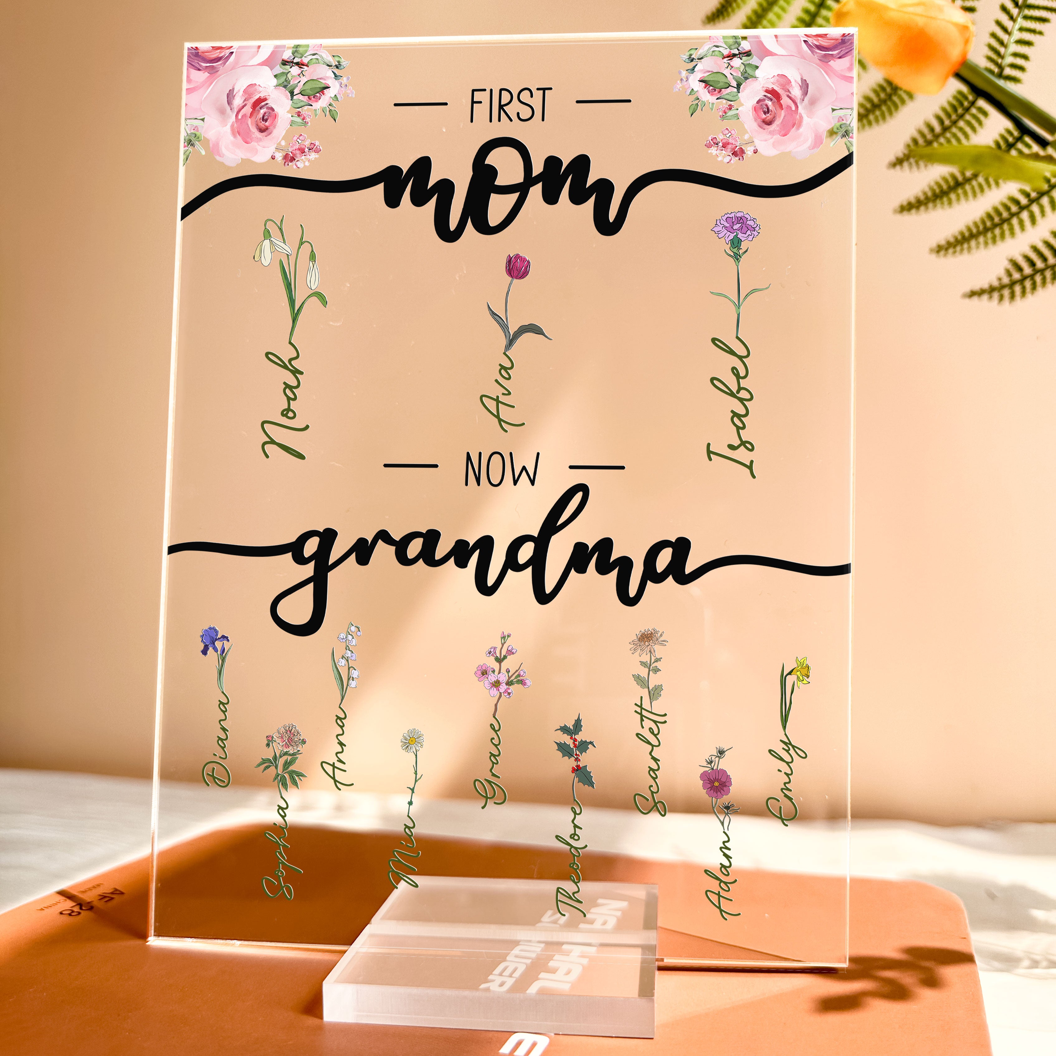 First Mom Now Grandma - Personalized Acrylic Plaque – Macorner