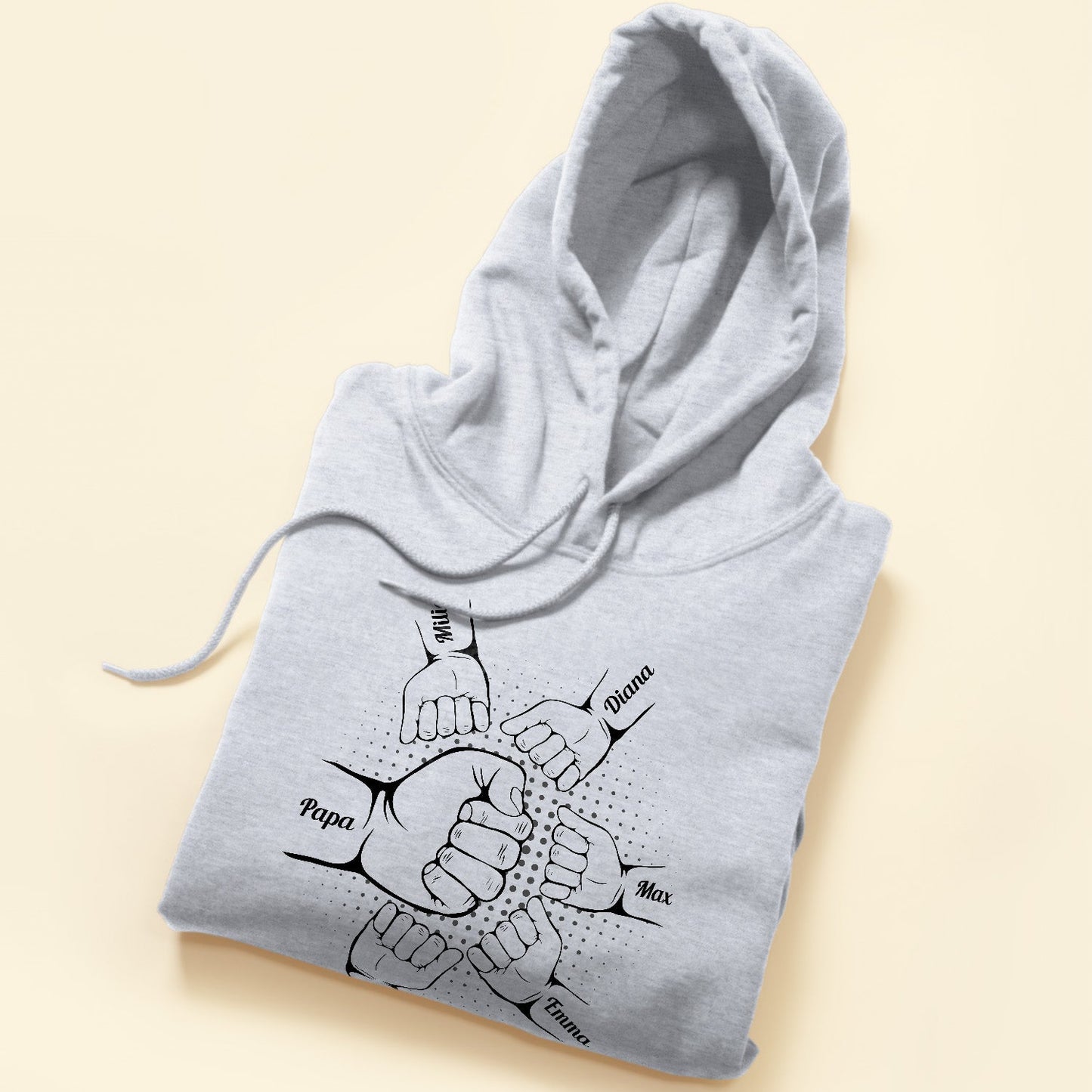 Fist Bump With Kids Father's Day For Dad, Grandpa Up To 15 - Personalized Shirt