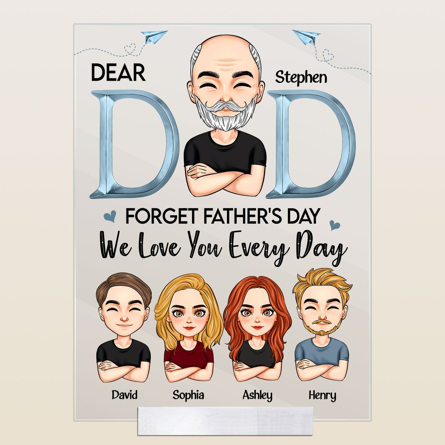 Dad - We’re Awesome Thank You - Personalized Acrylic Plaque