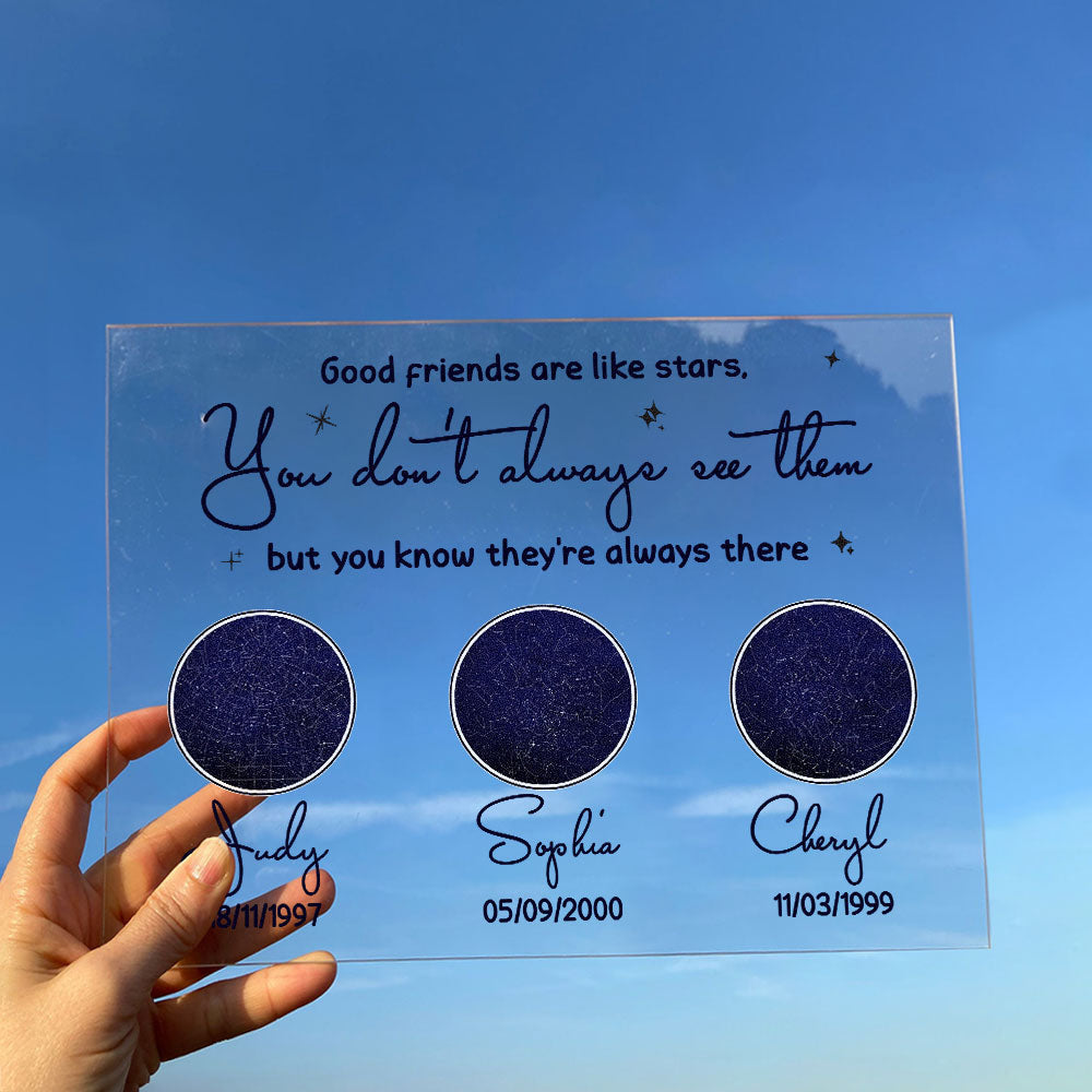 Friends Are Like Stars - Personalized Acrylic Plaque