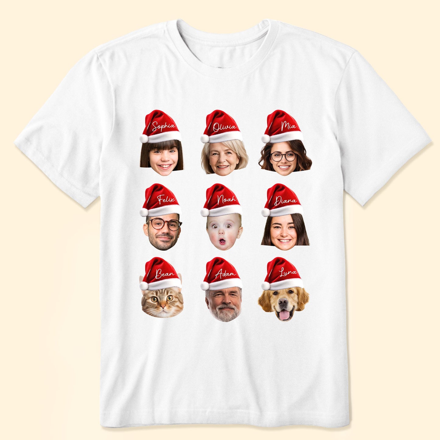 Funny Christmas Face - Personalized Photo Shirt