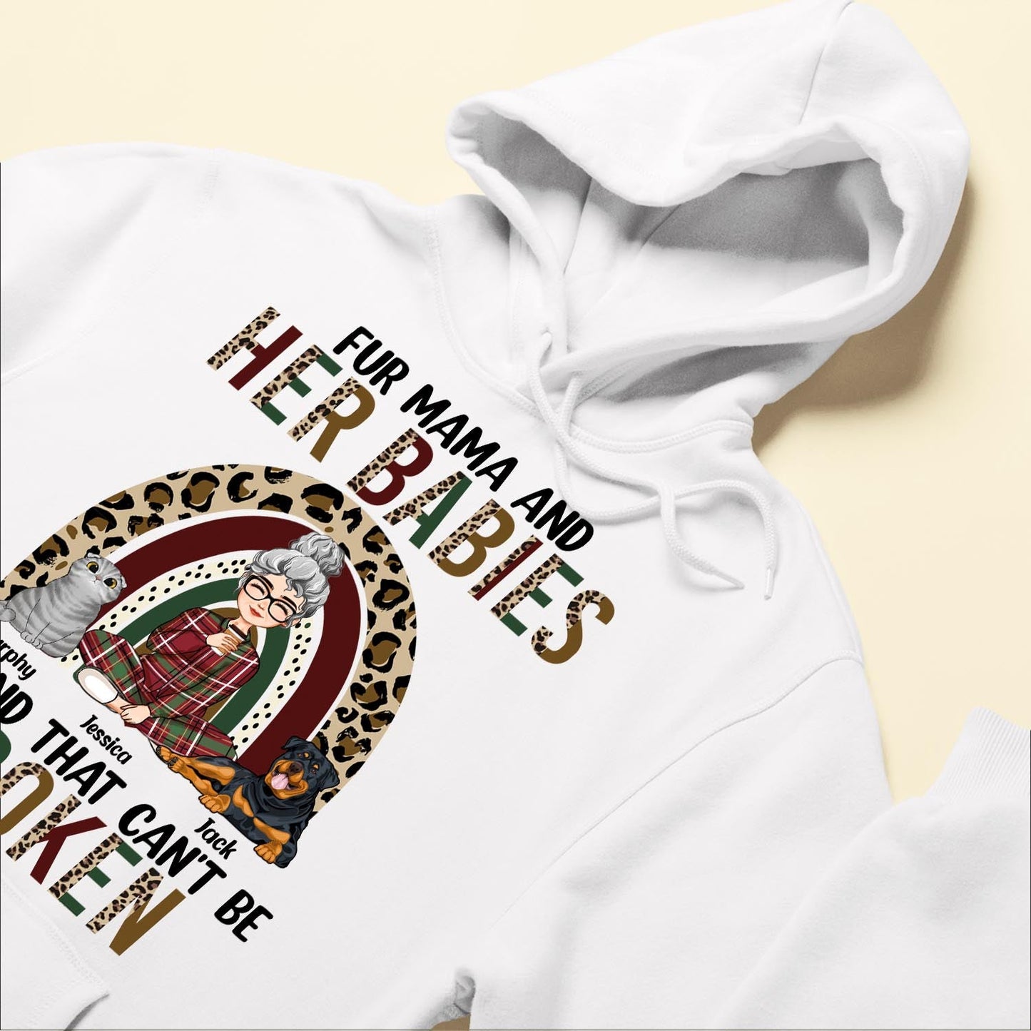 Fur Mama & Her Babies - Personalized Shirt - Christmas, Loving, Birthday Gift For Dog Mom, Cat Mom, Fur Mom, Pet Lovers