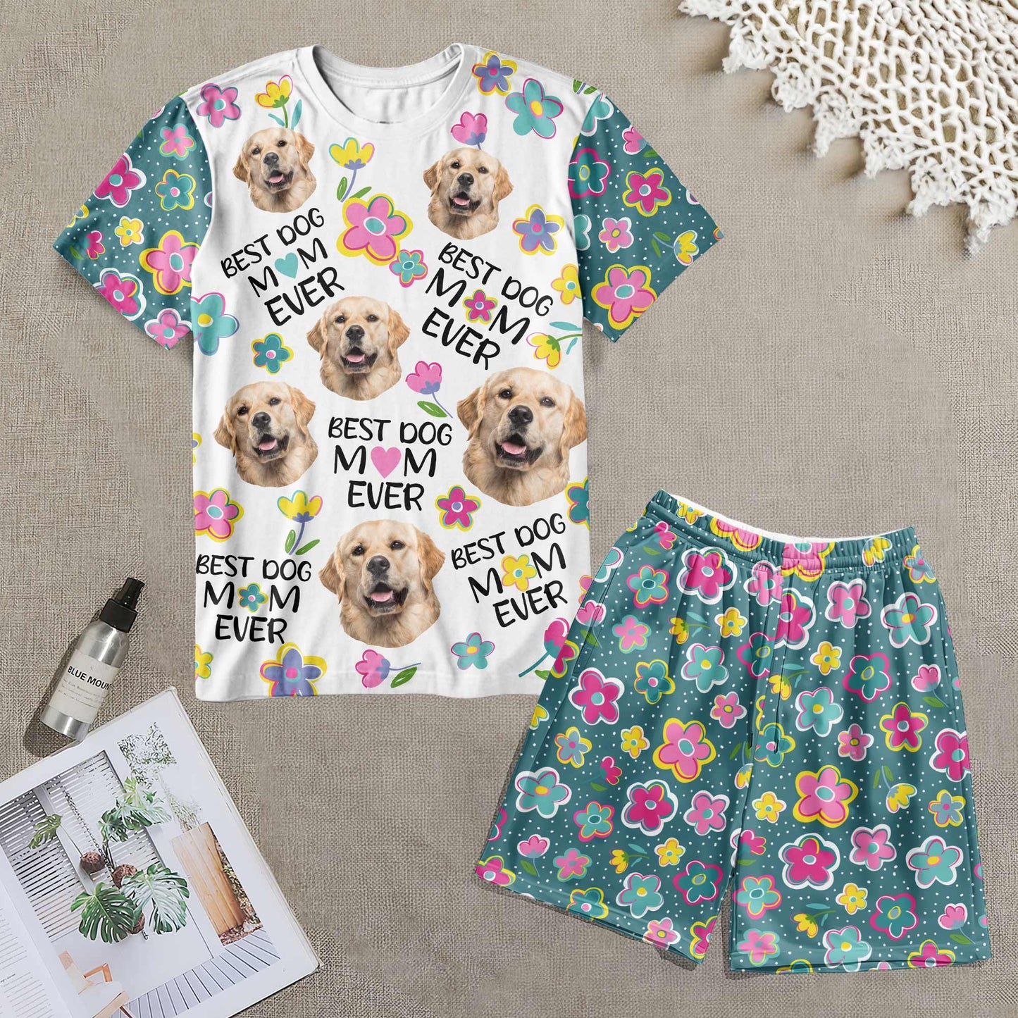 Fur Mom - Personalized Photo Pajama Shorts Set