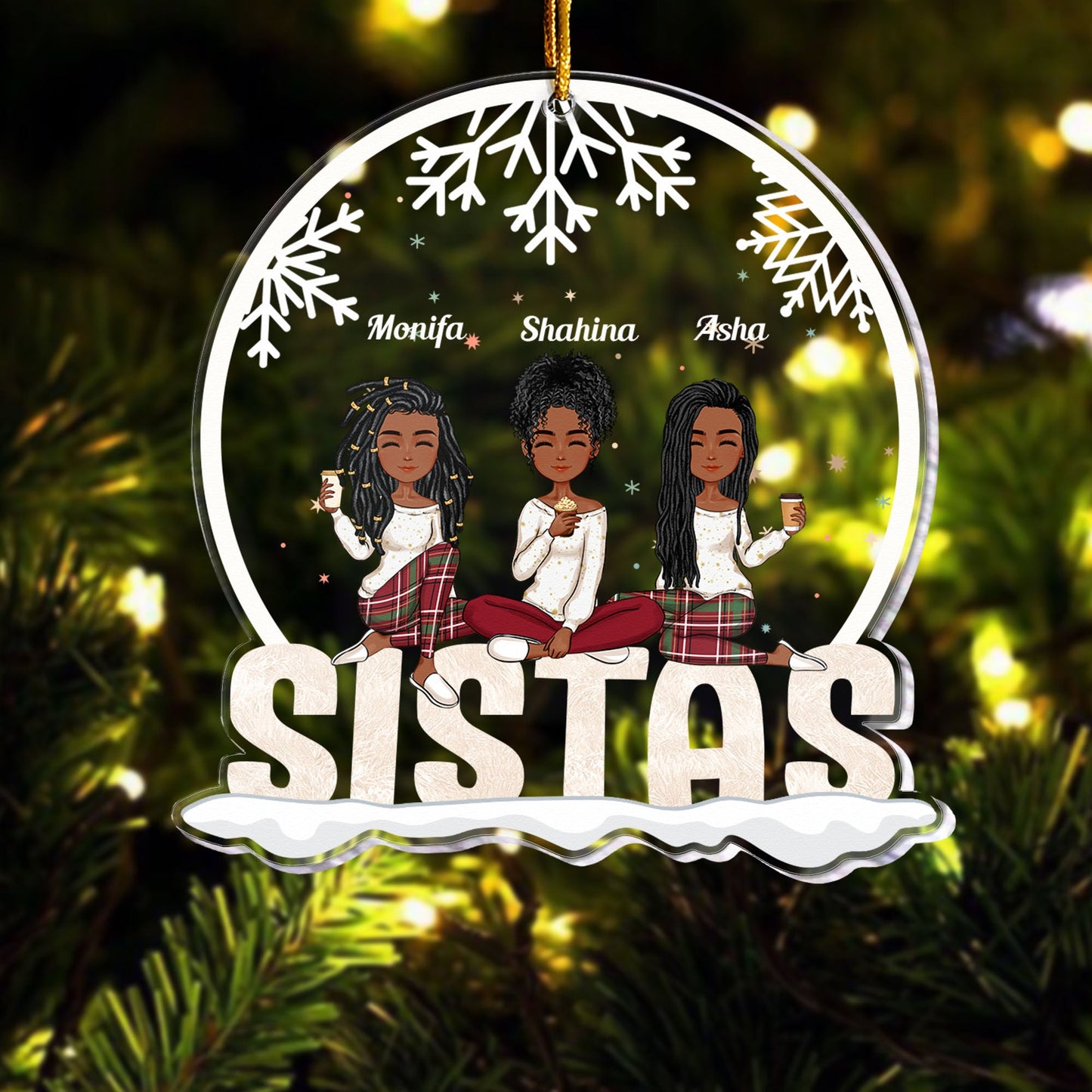 Sistas Forever - Personalized Friends Ornament