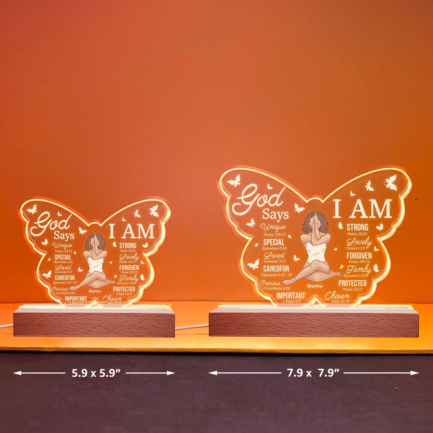 God Says I Am - Personalized LED Light