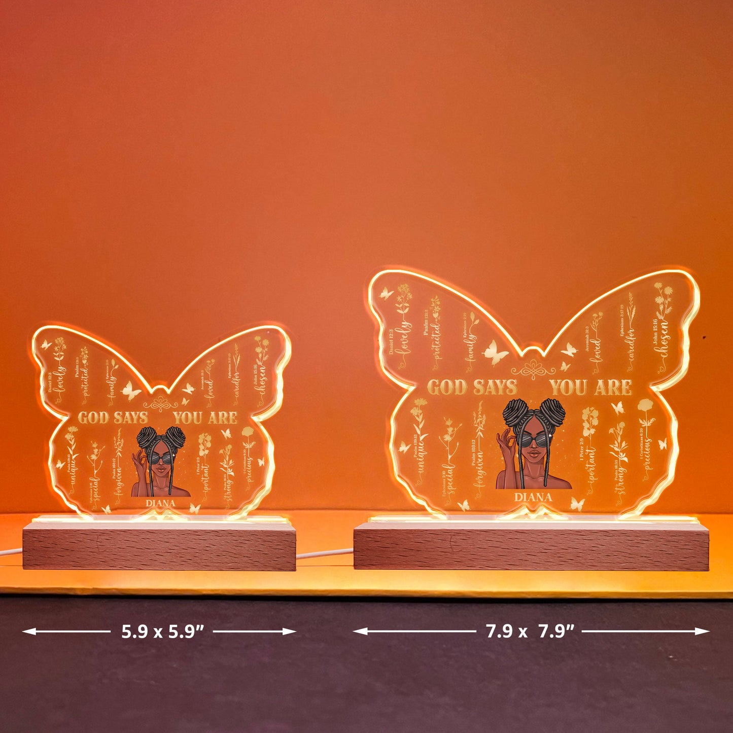 God Says You Are Strong - Personalized LED Light