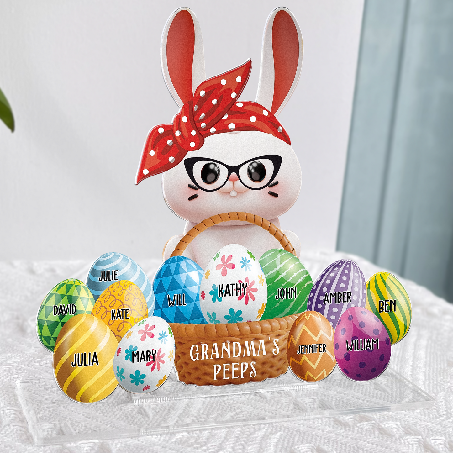 Grandma's Peeps Custom Title Gigi Nana With Kids Names - Personalized Acrylic Plaque