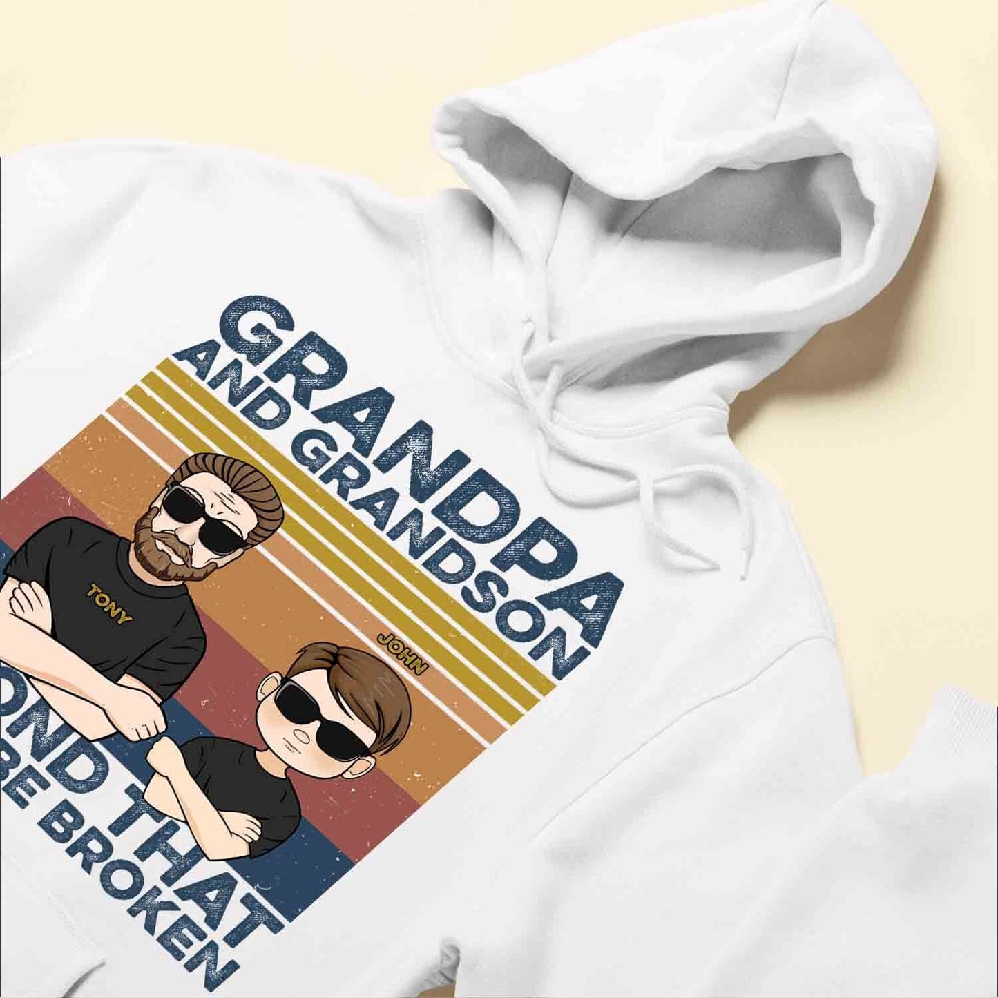 Grandpa, Grandma And Grandson, Granddaughter Bond - Personalized Shirt - Gifts For Grandpa, Grandparents