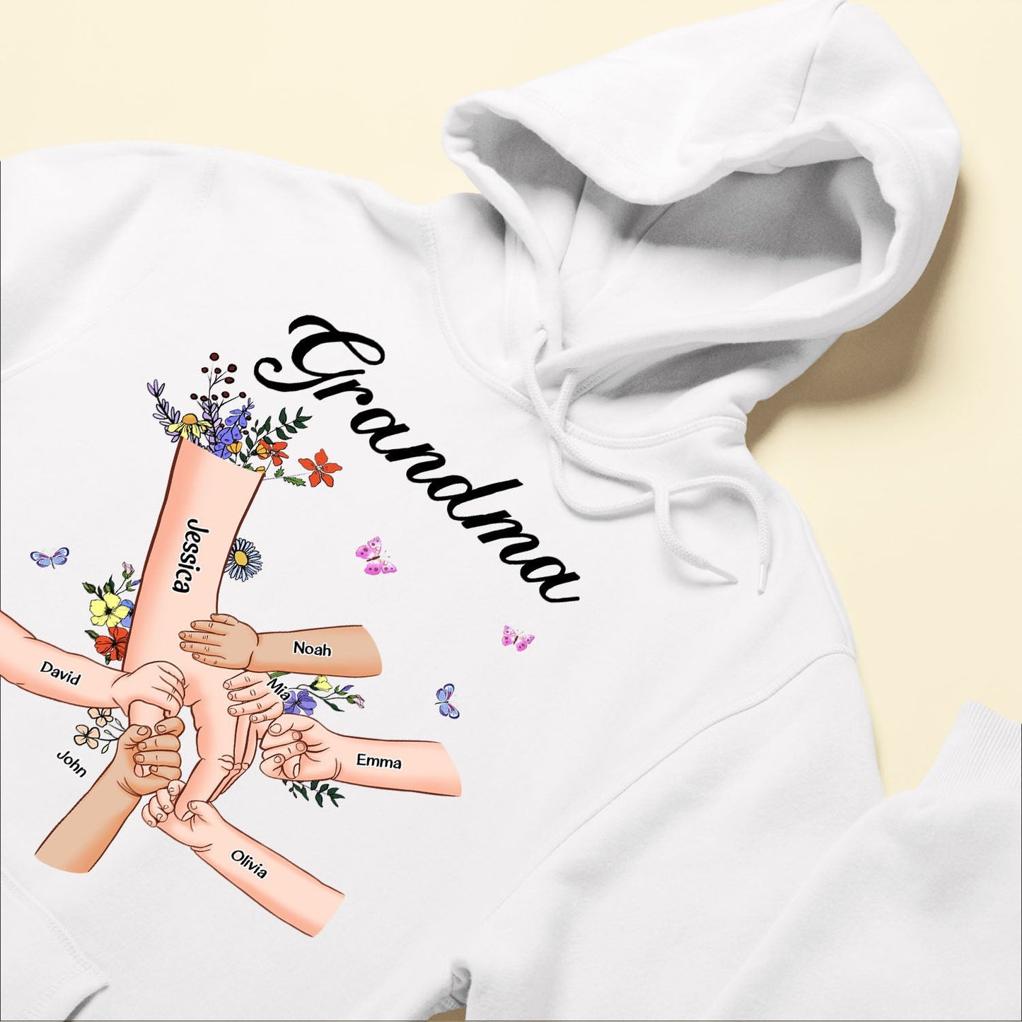 Holding Mom's Hand, Grandma's Hand - Personalized Shirt