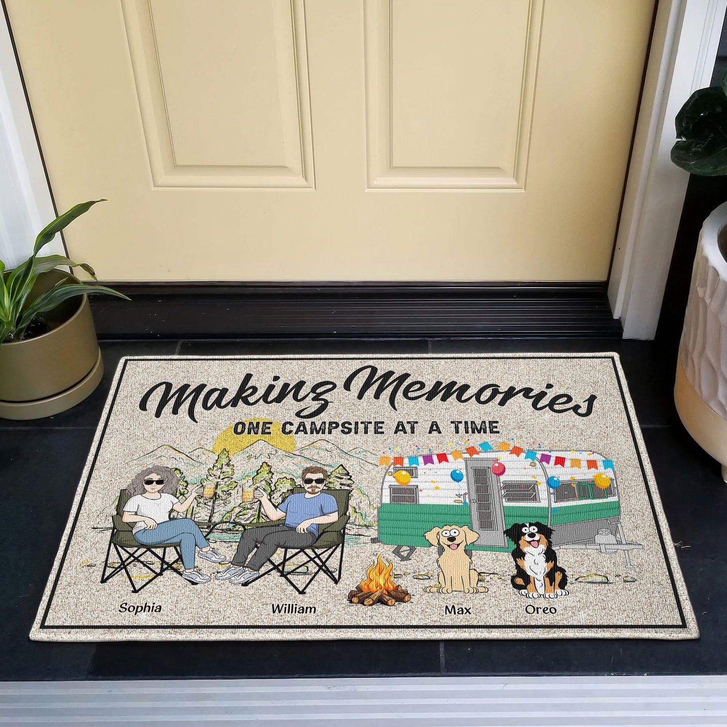 Home Is Where We Park It - Personalized Doormat
