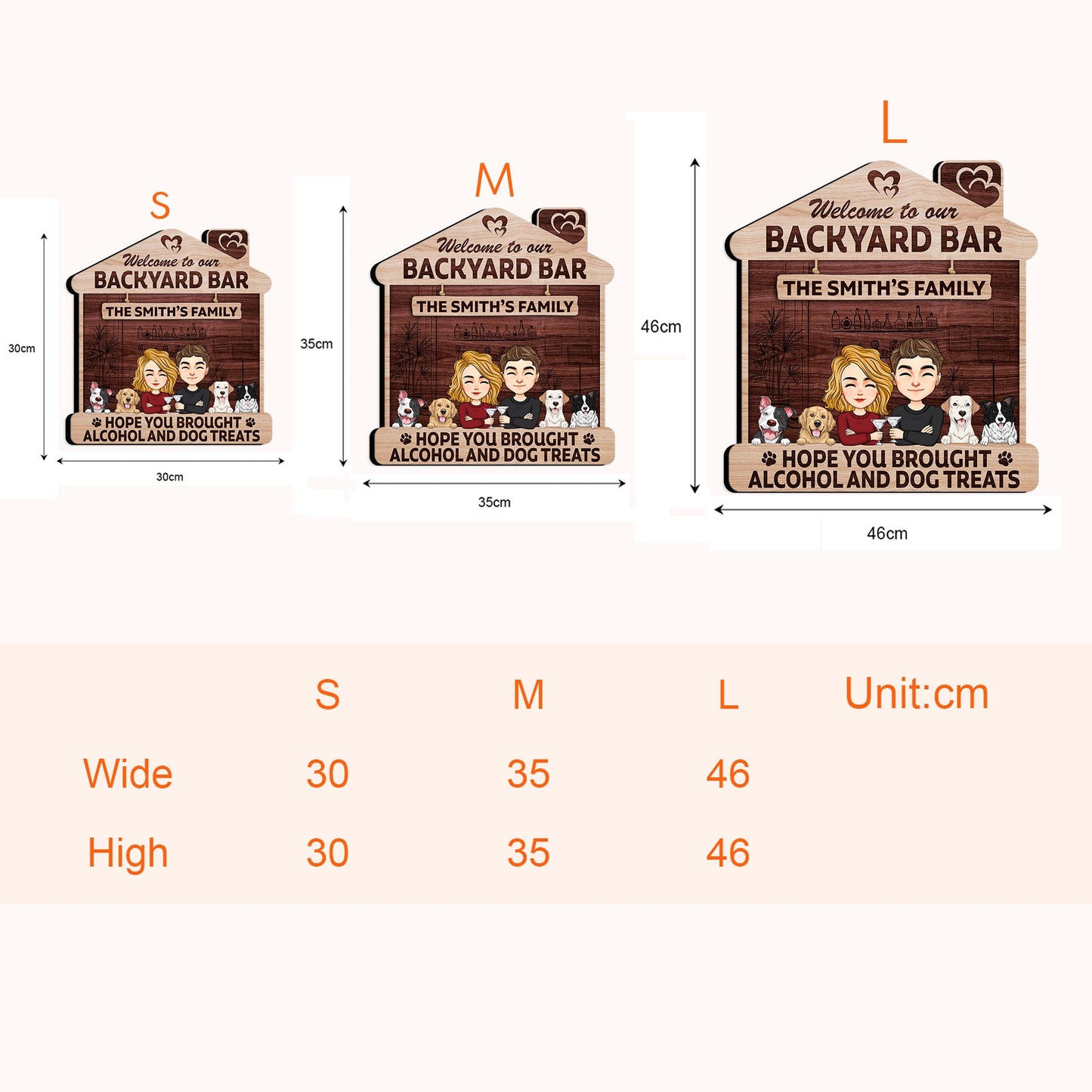 Hope You Brought Alcohol & Pet Treats - Personalized Custom Shaped Wood Sign