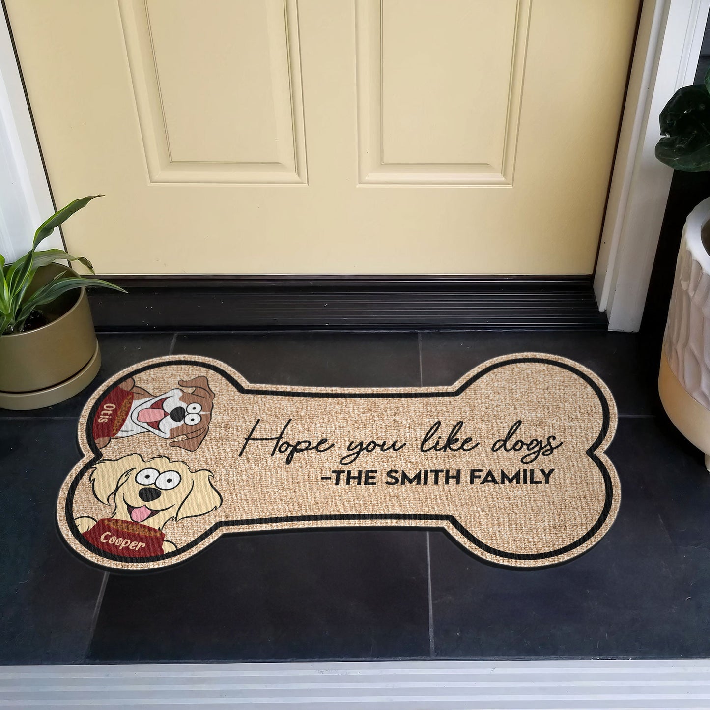 Hope You Like Dogs - Personalized Custom Shaped Doormat