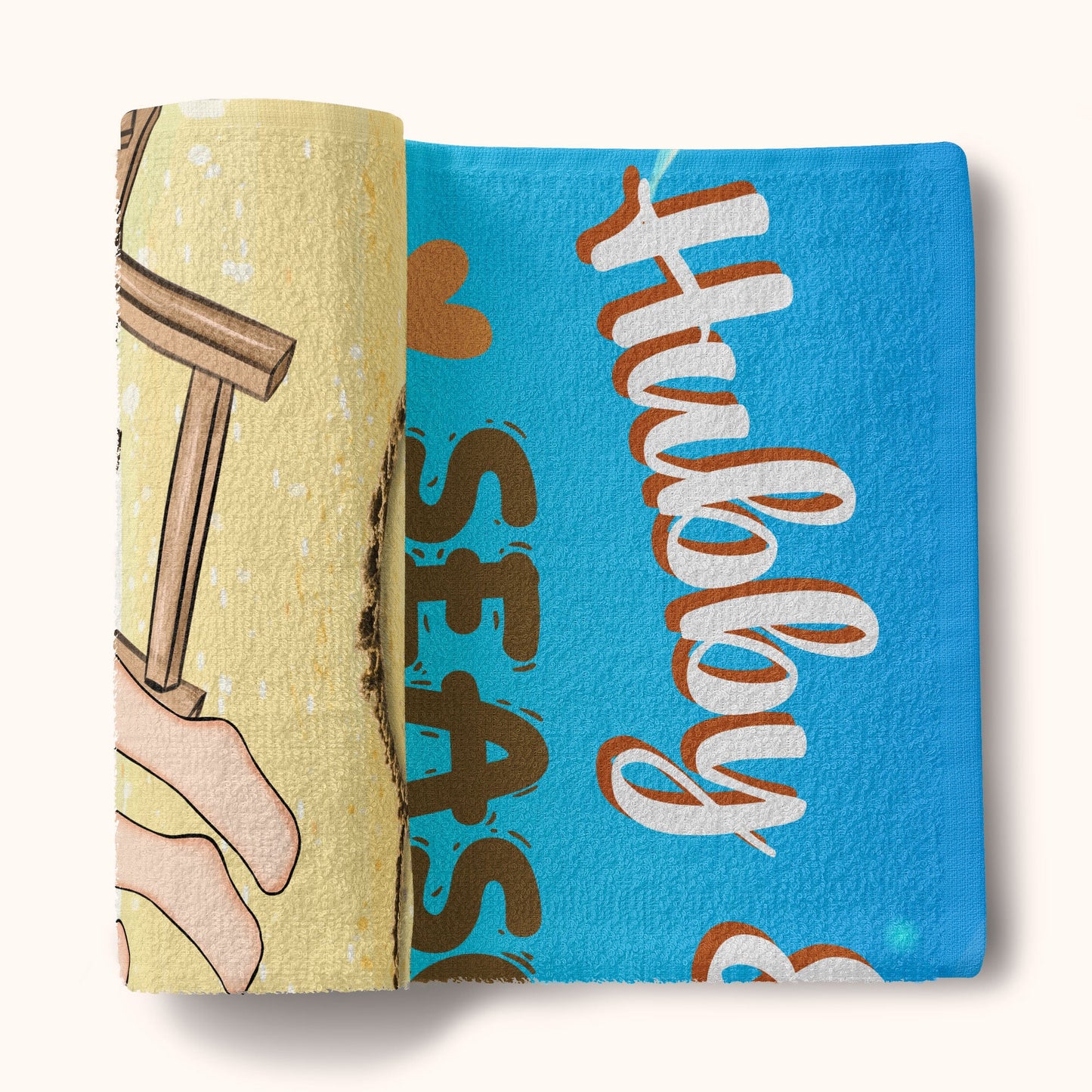 Hubby & Wifey - Personalized Beach Towel