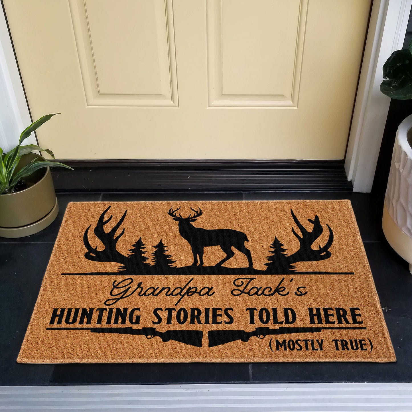 Hunting Stories Told Here - Personalized Doormat