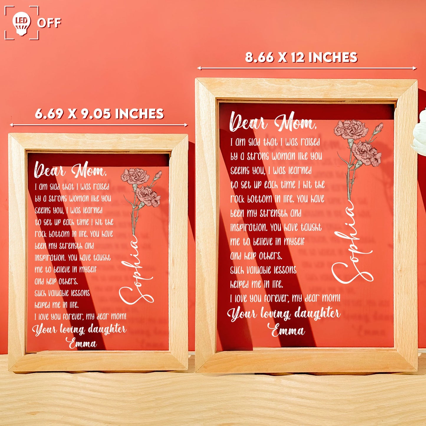 I Love You Forever My Dear Mom! Mother's Day Gift - Personalized Frame Lamp