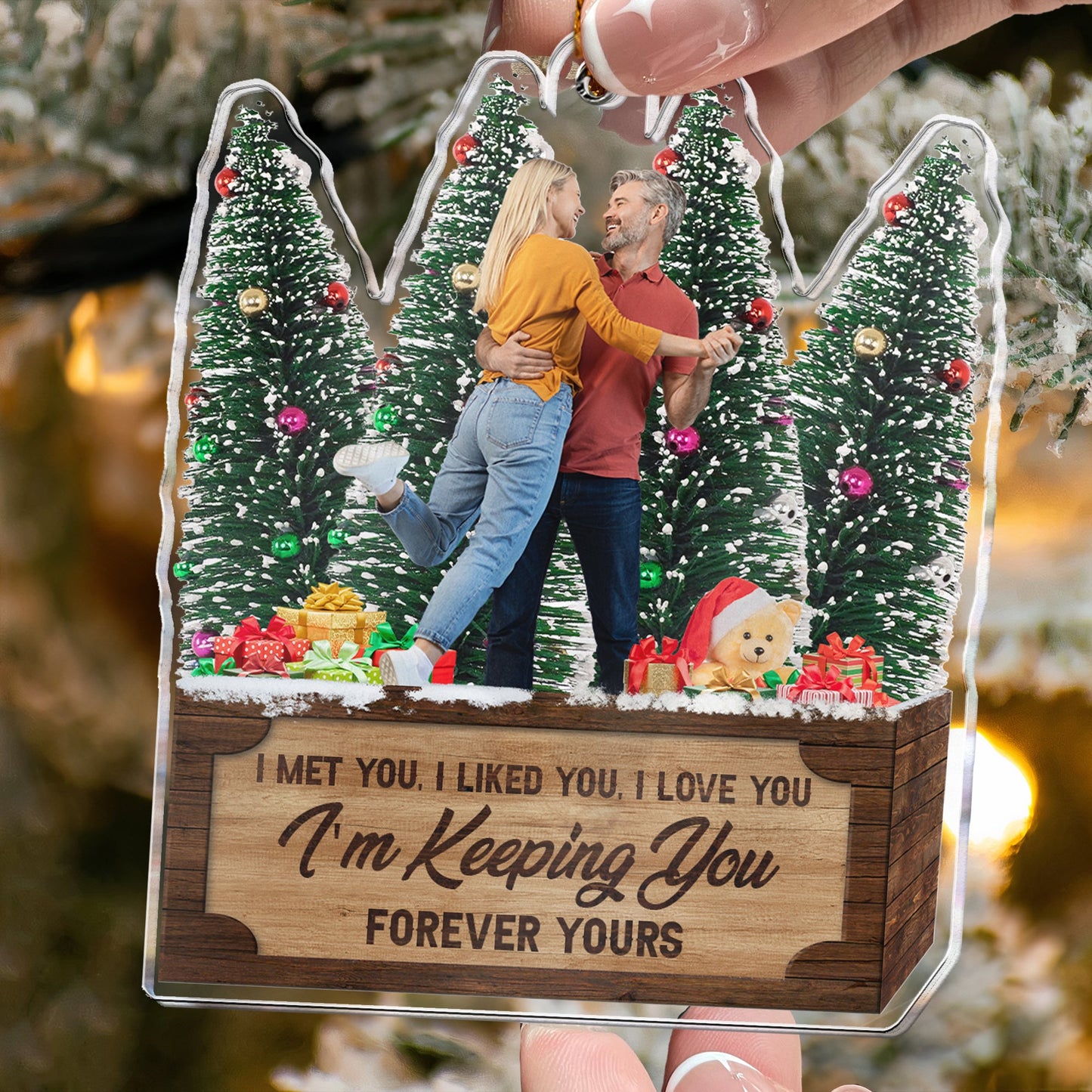 I Met You I Liked You I Love You - Personalized Acrylic Photo Ornament