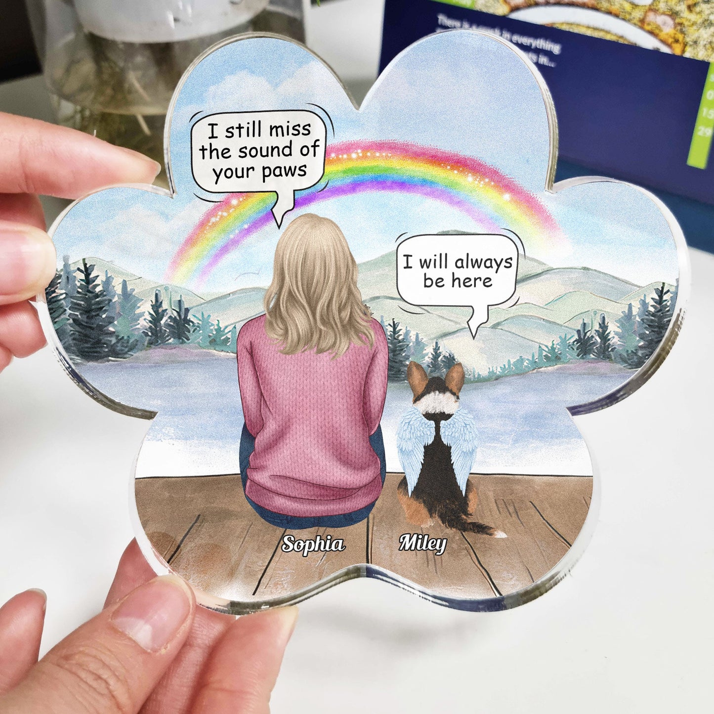 I Still Miss The Sound Of Your Paws - Personalized Custom Shaped Acrylic Plaque - Memorial, Sympathetic Gift For Pet Loss, Dog & Cat Lovers