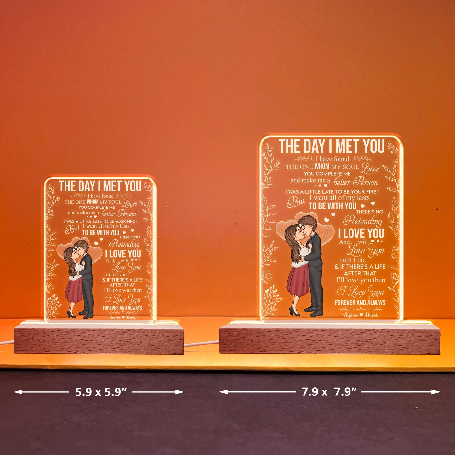 I Will Love You Until I Die - Personalized LED Light