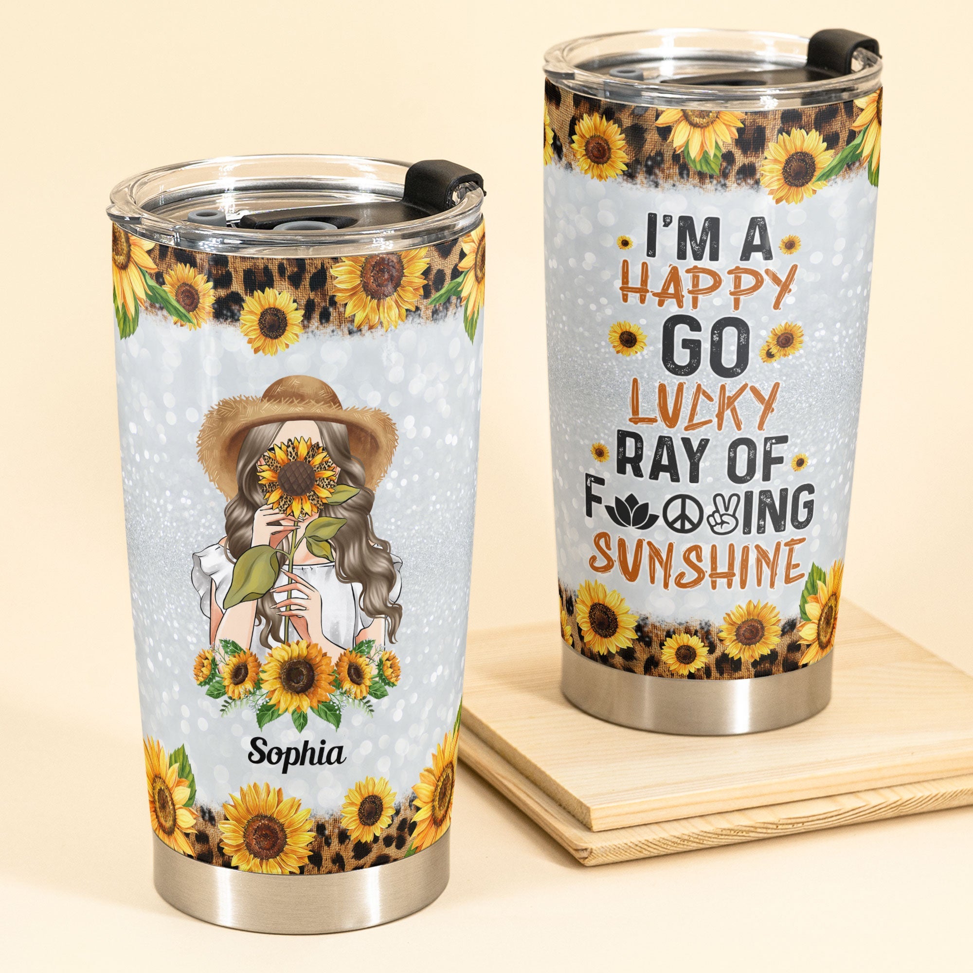 Lucky Son Of An Awesome Mom - Personalized Tumbler Cup