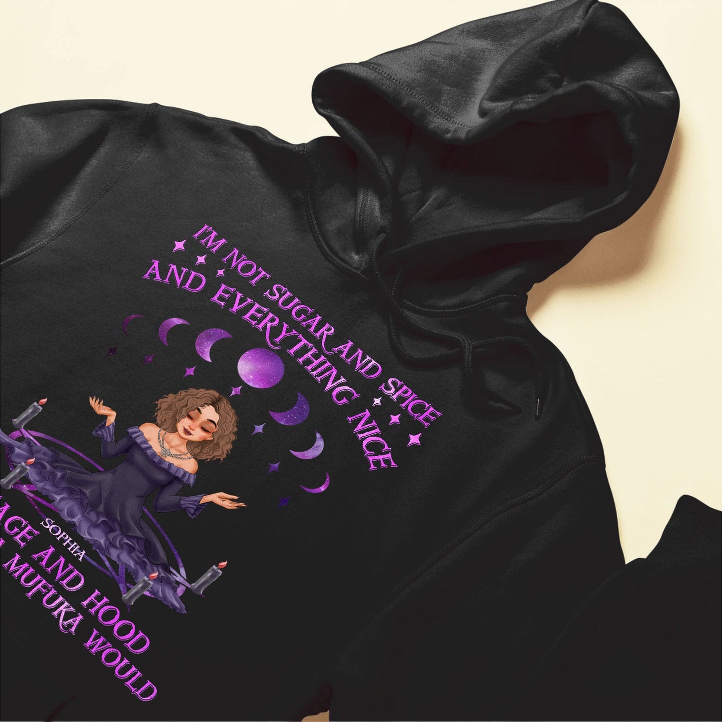 I'm Not Sugar And Spice And Everything Nice - Personalized Shirt - Halloween, Birthday. Funny Gift For Witch, Woman, Girl - Witch Craft - Grimoire