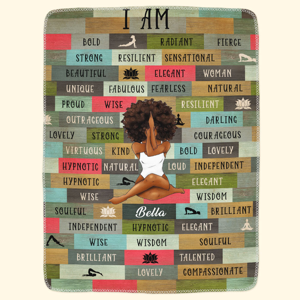 I Am Black Woman - Personalized Blanket