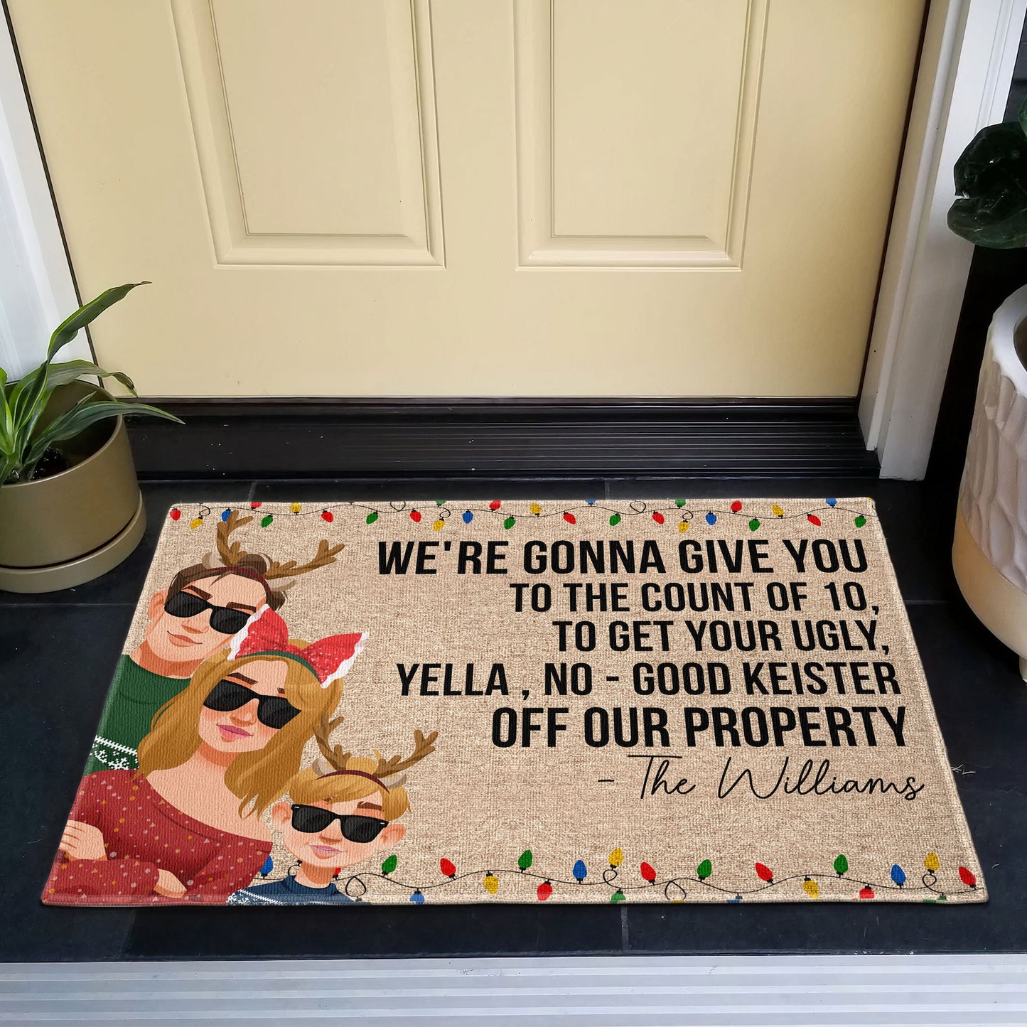 I'm Gonna Give You To The Count Of 10 - Personalized Doormat
