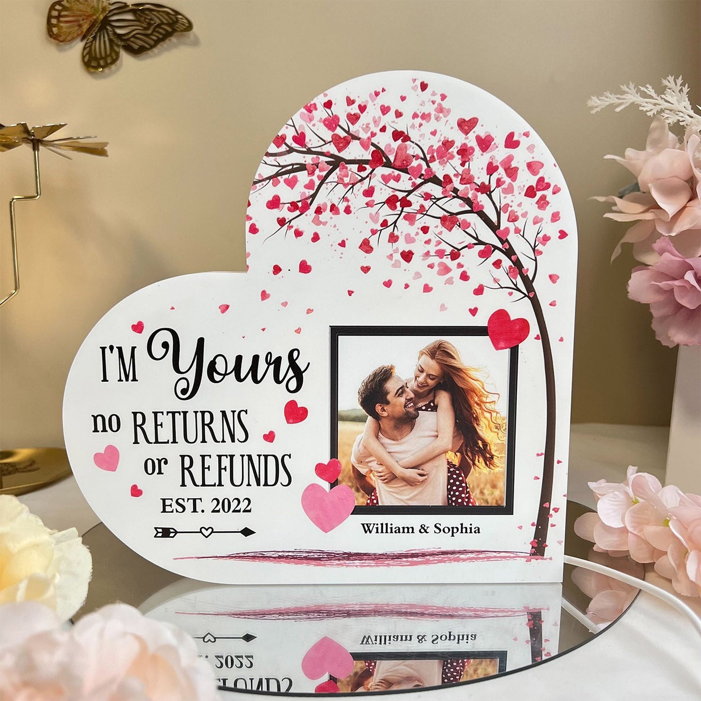 I'm Yours No Returns - Personalized Custom Shape Photo Light Box