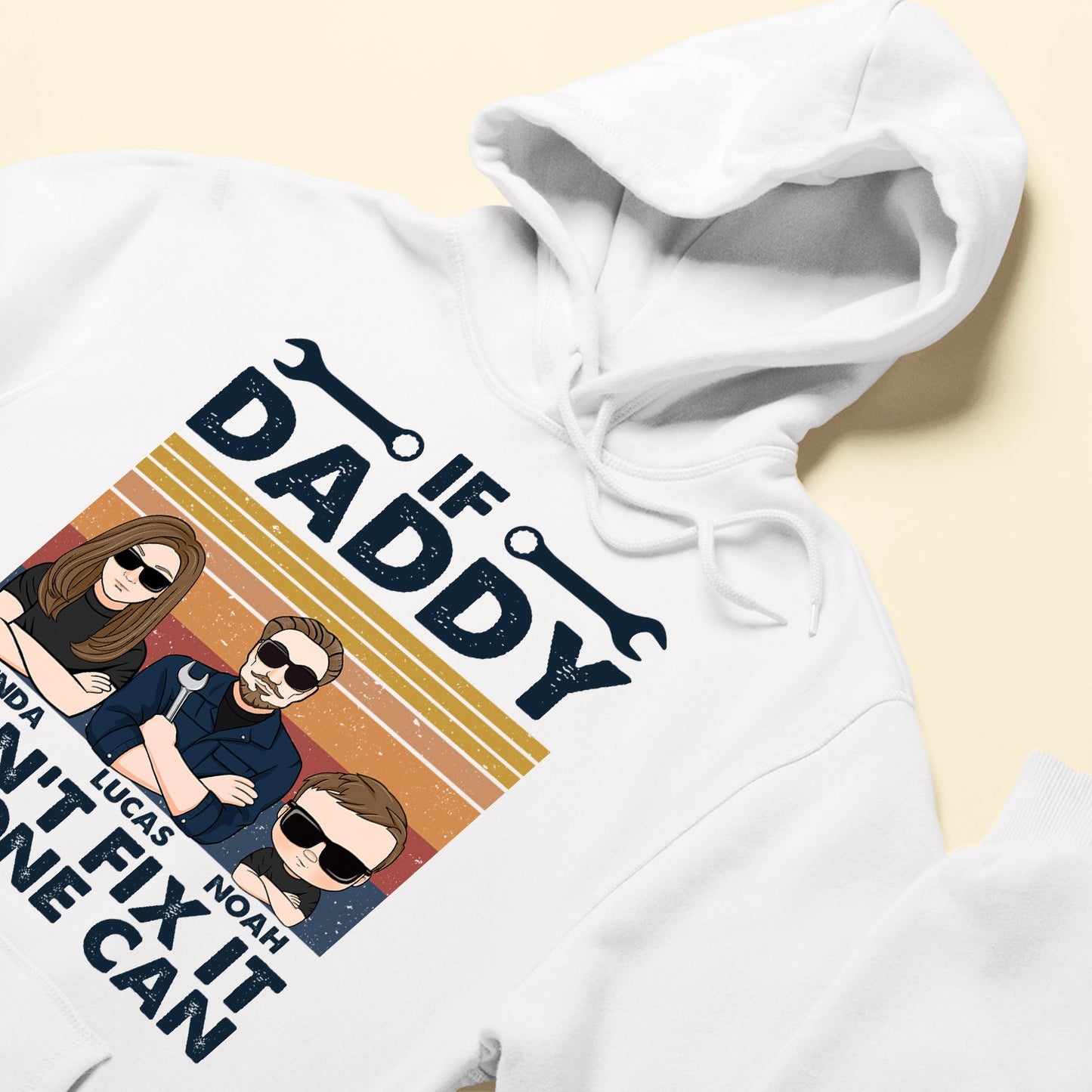 Father's Day Gifts, If Daddy Can't Fix It No One Can - Personalized Shirt - Birthday Father's Day Gift For Dad, Step Dad - Gift From Wife, Daughters, Sons