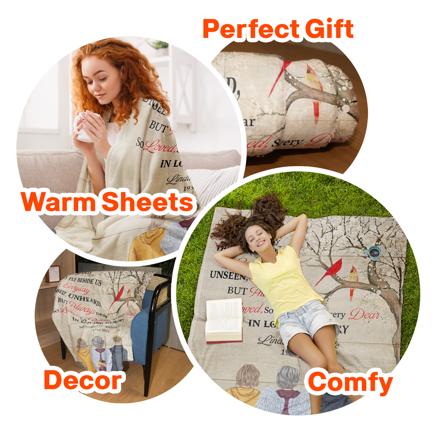 In Loving Memory Mom - Personalized Blanket - Memorial Mother's Day Missing Gift For Sons, Daughters