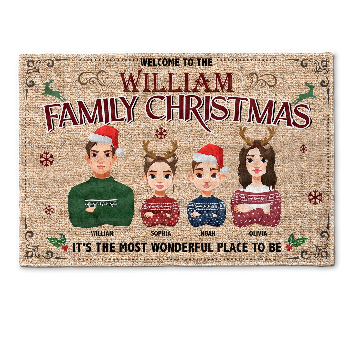 It'S The Most Wonderful Place To Be - Personalized Doormat