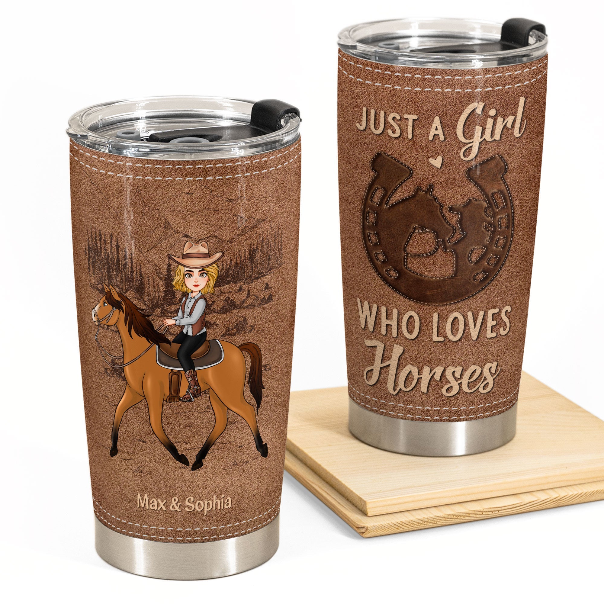 Just A Girl Who Loves Horses Insulated Tumbler With Handle - Temu