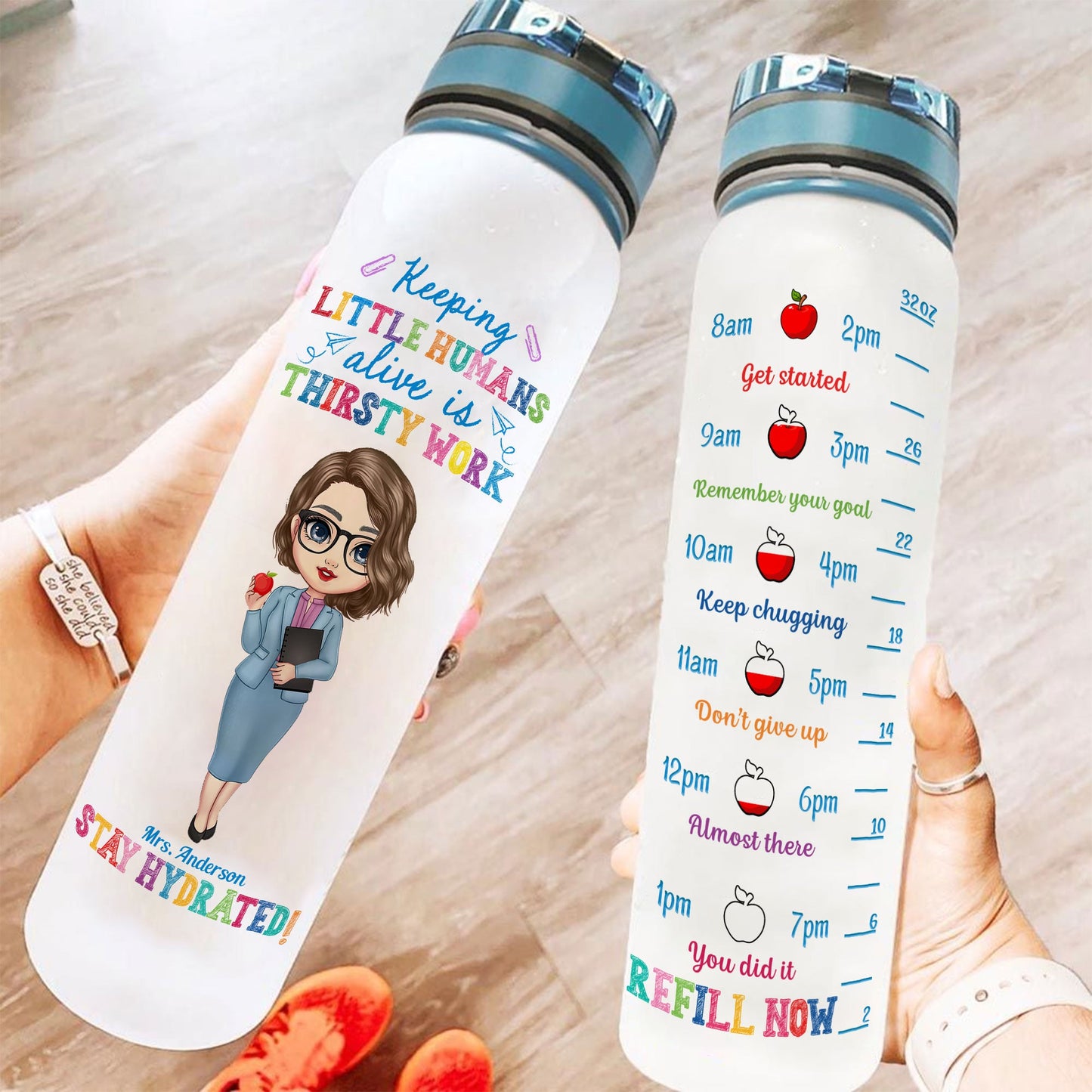 Keeping Little Humans Alive - Personalized Water Bottle